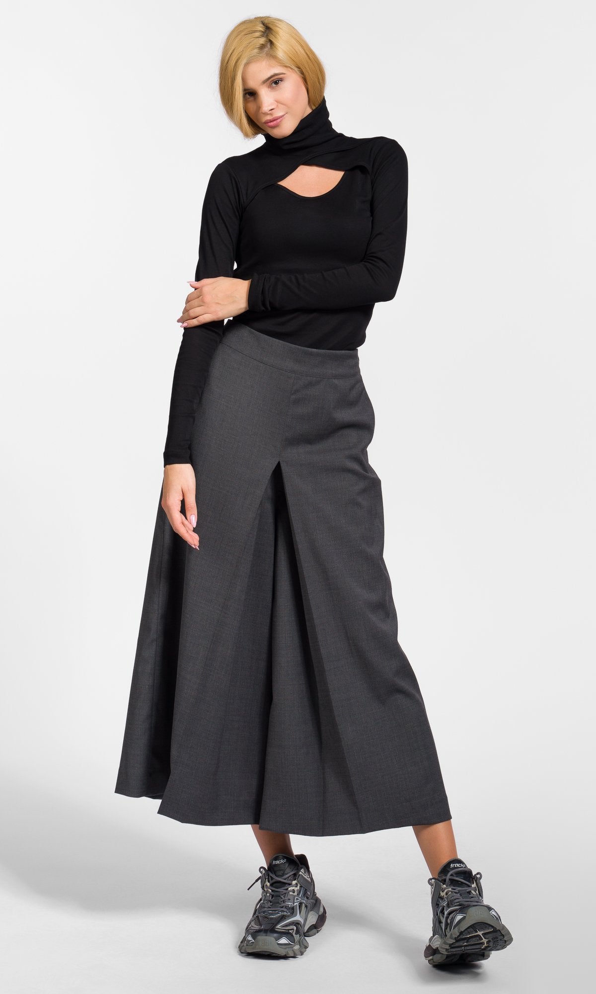 Inverted Pleat Skirt Pants - AAKASHA