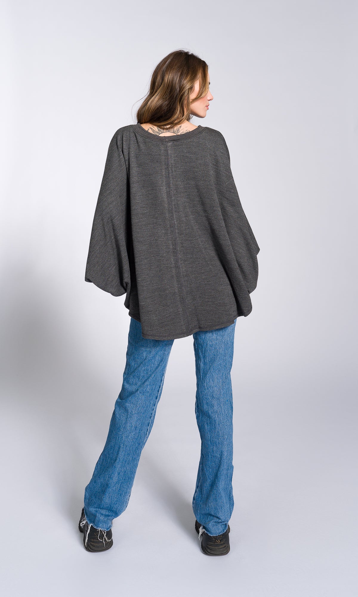 Batwing Sleeves Knit Blouse