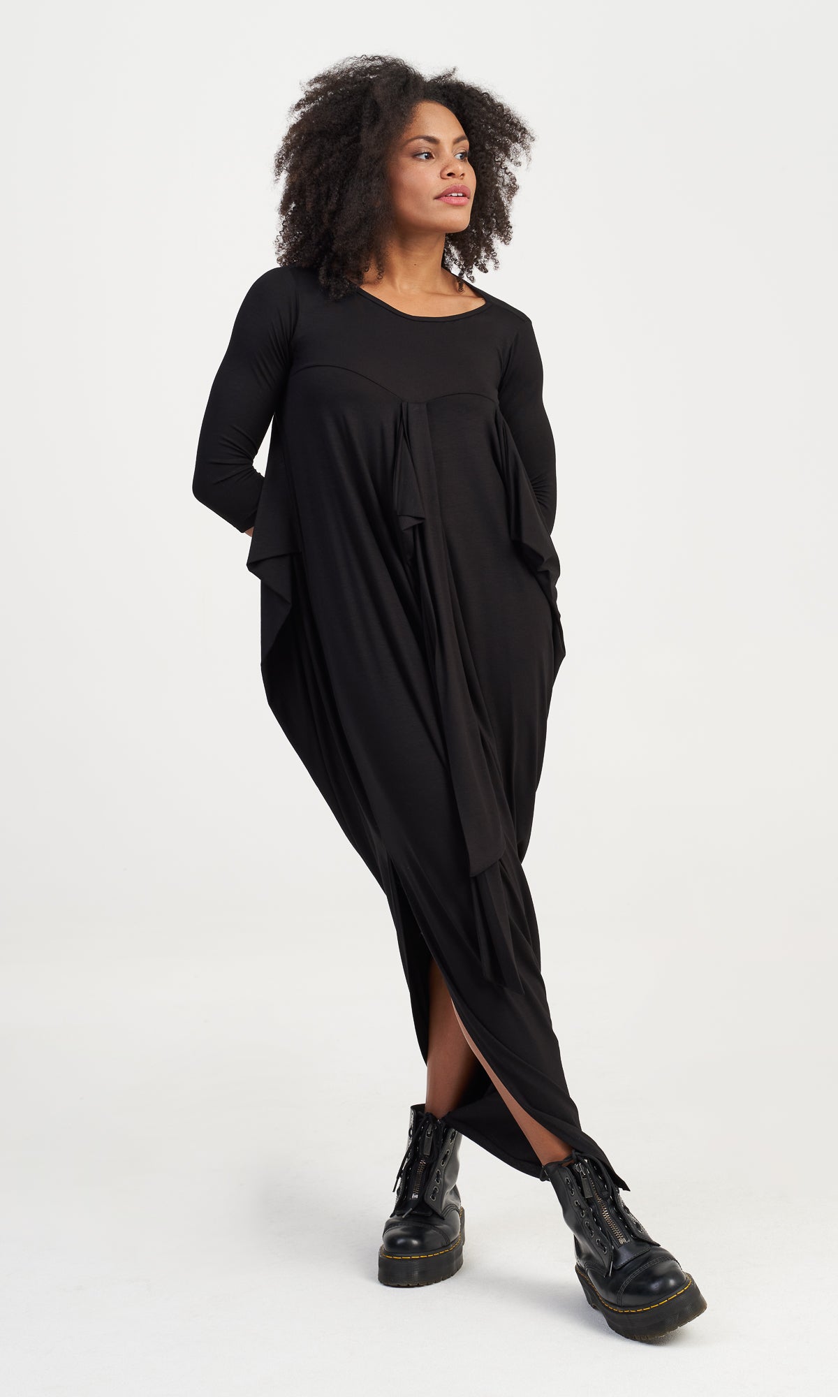 Long Asymmetric Dress with Side Slit