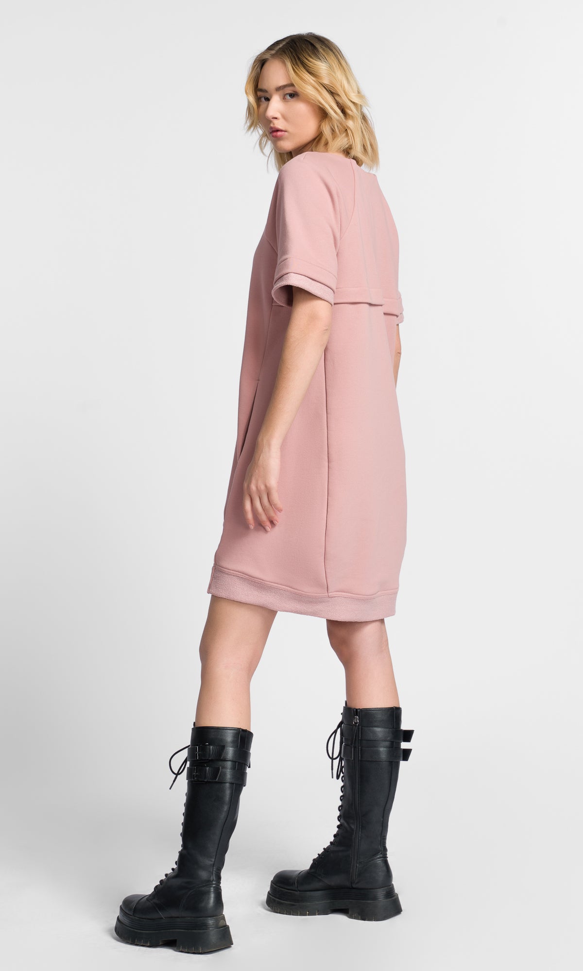 Short Sleeved Sweatshirt Dress