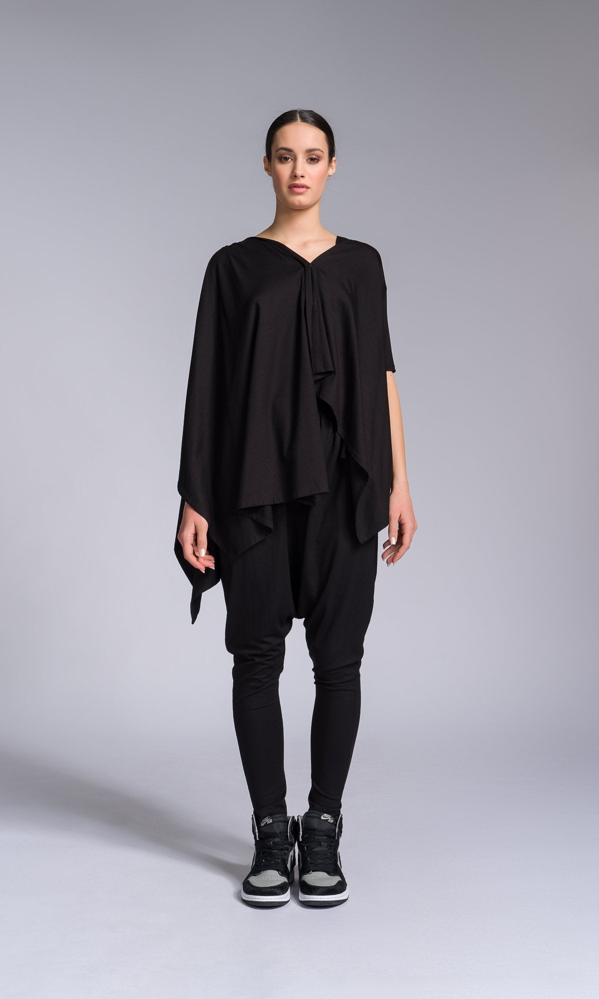 Open Back Blouse with Asymmetric Closure - AAKASHA