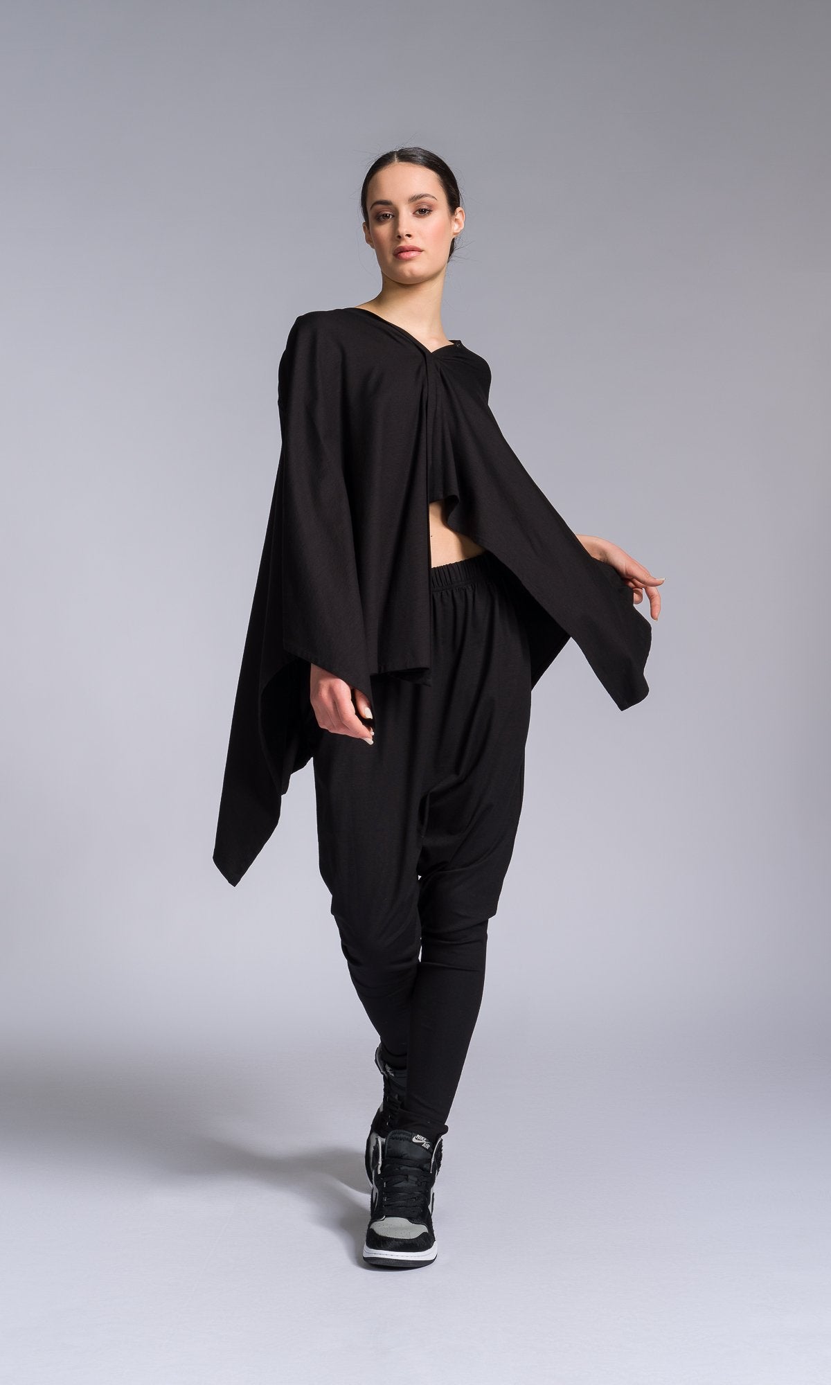 Open Back Blouse with Asymmetric Closure - AAKASHA