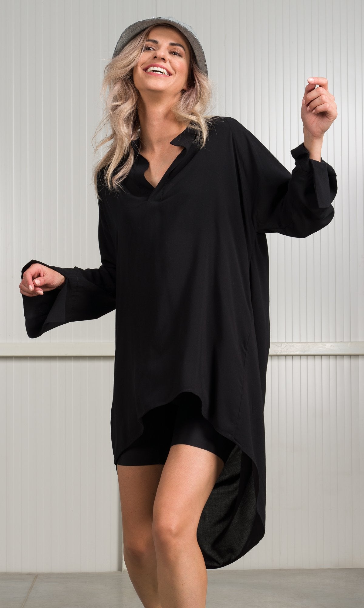 Draped Back Tunic Shirt - AAKASHA