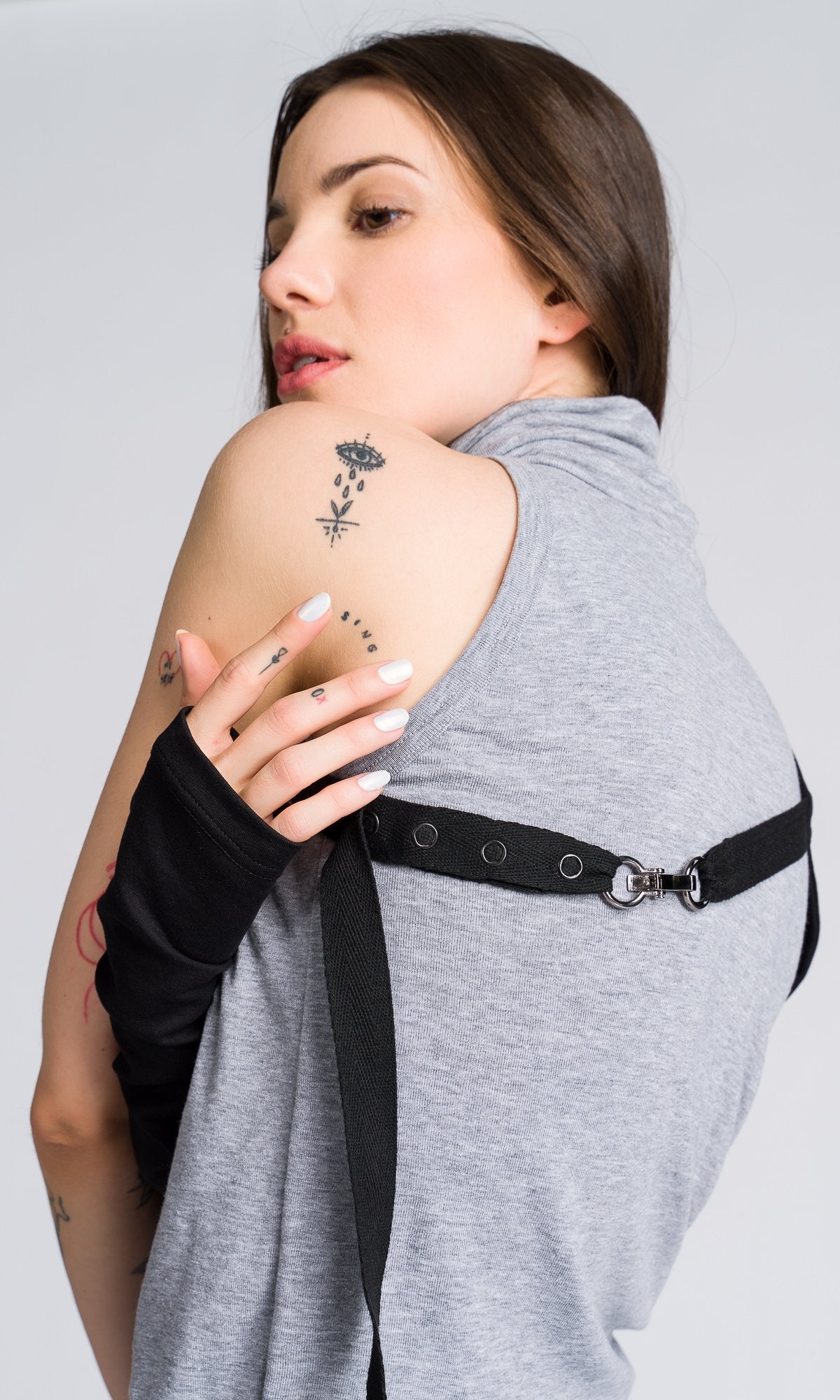 One Sleeve Harness Shrug - AAKASHA