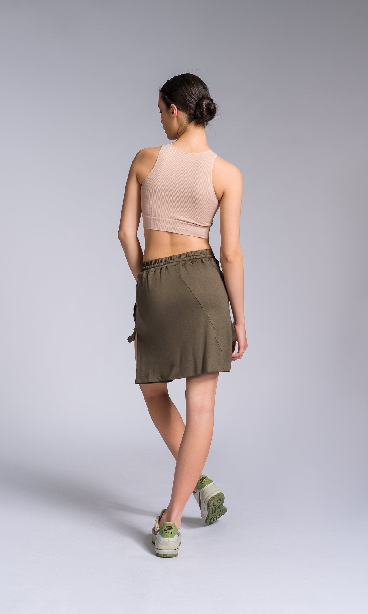 Shorts with Skirt Overlay
