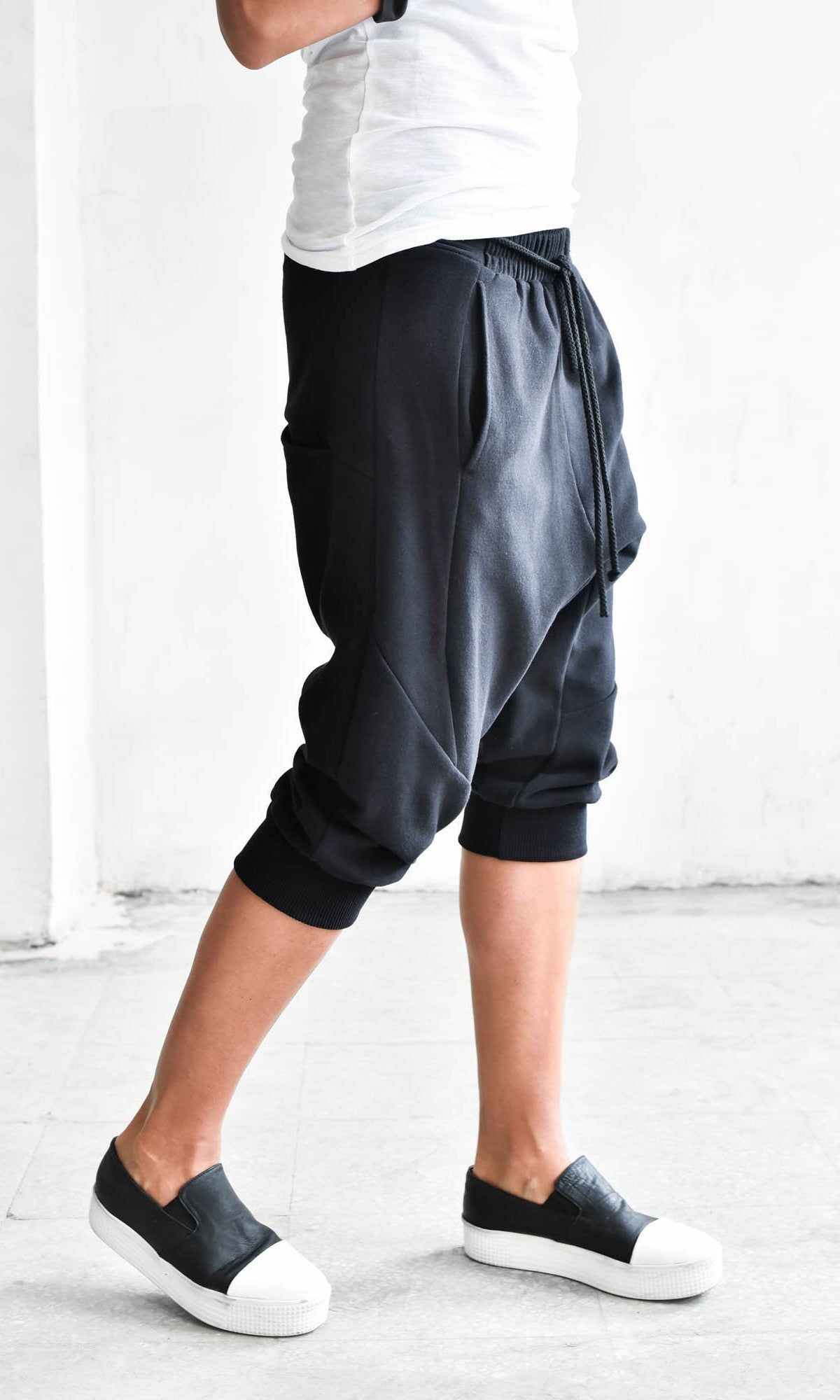 Drop Crotch Capri Pants - AAKASHA