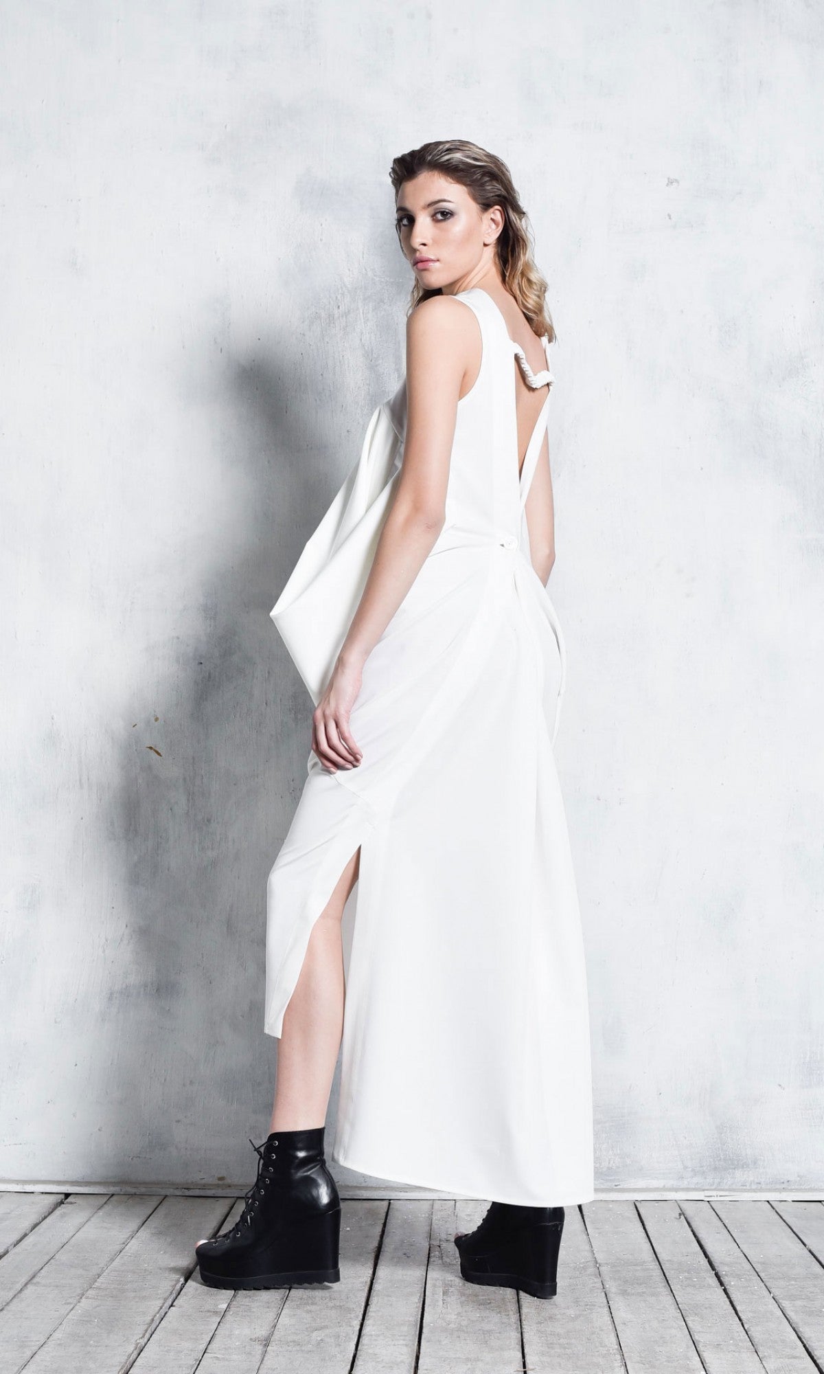 Asymmetric Sleeveless Dress - AAKASHA