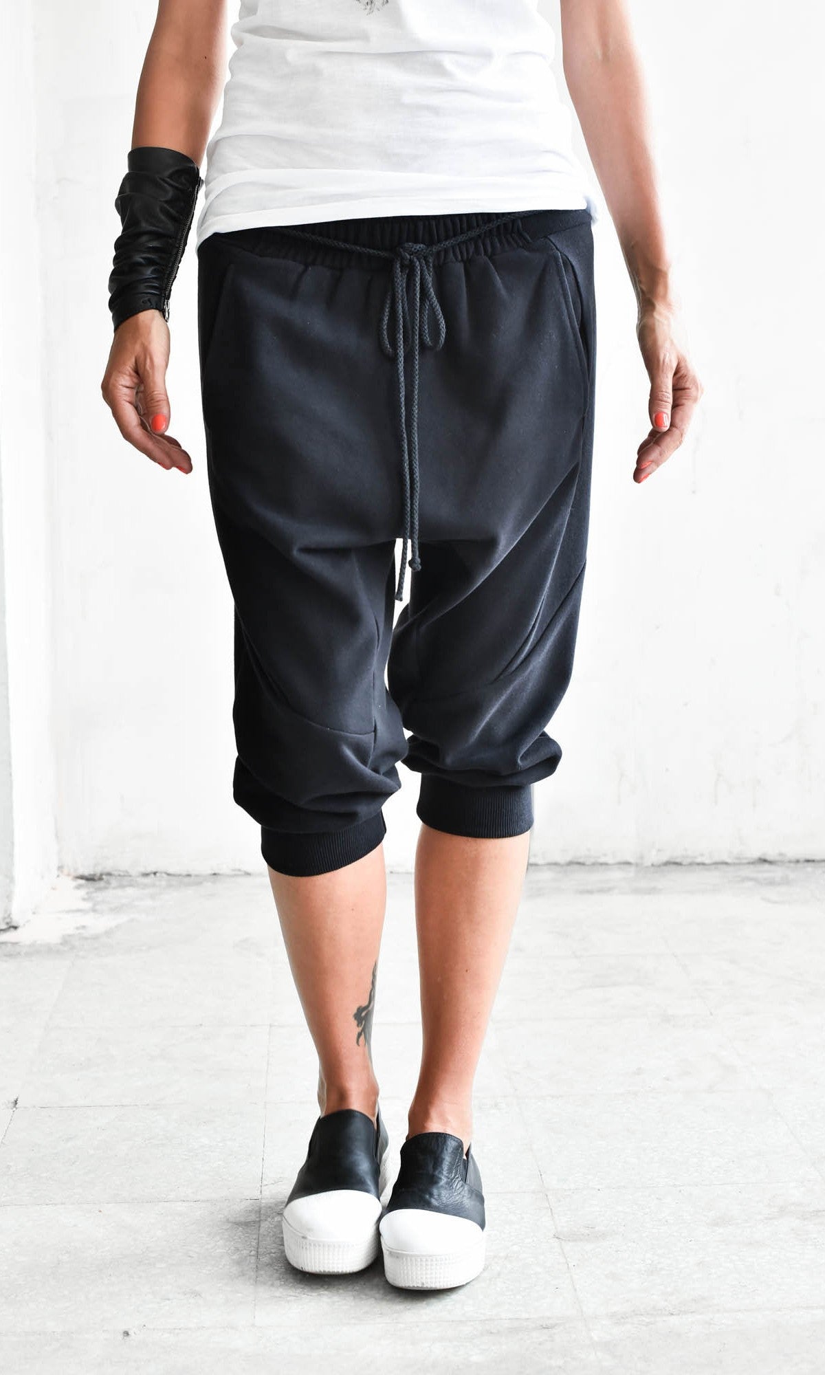 Drop Crotch Capri Pants - AAKASHA