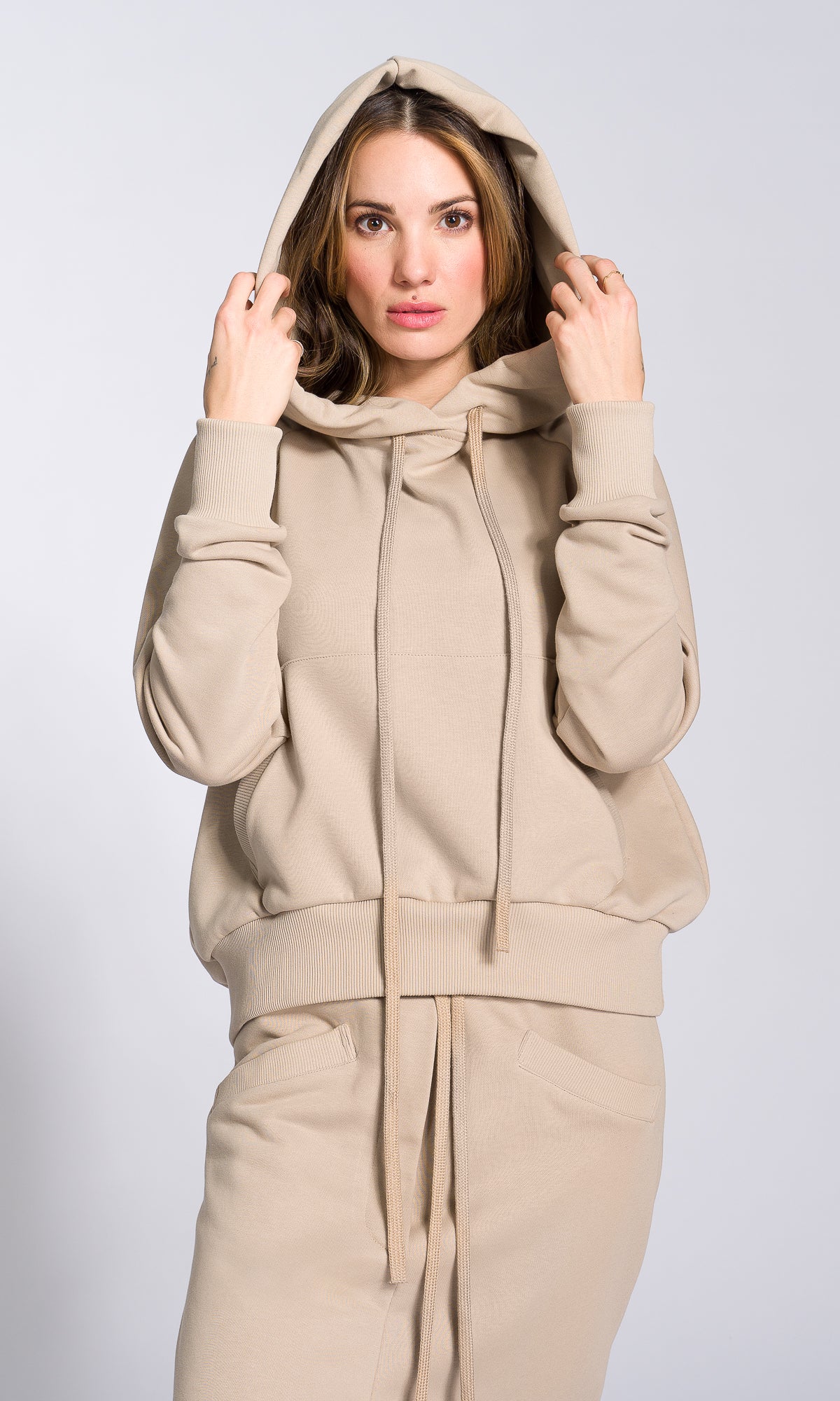 Kangaroo Pocket Hooded Sweatshirt - AAKASHA