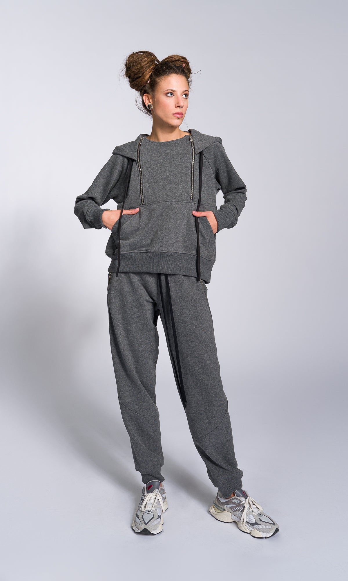 Cuffed Sweatpants with Pockets - AAKASHA