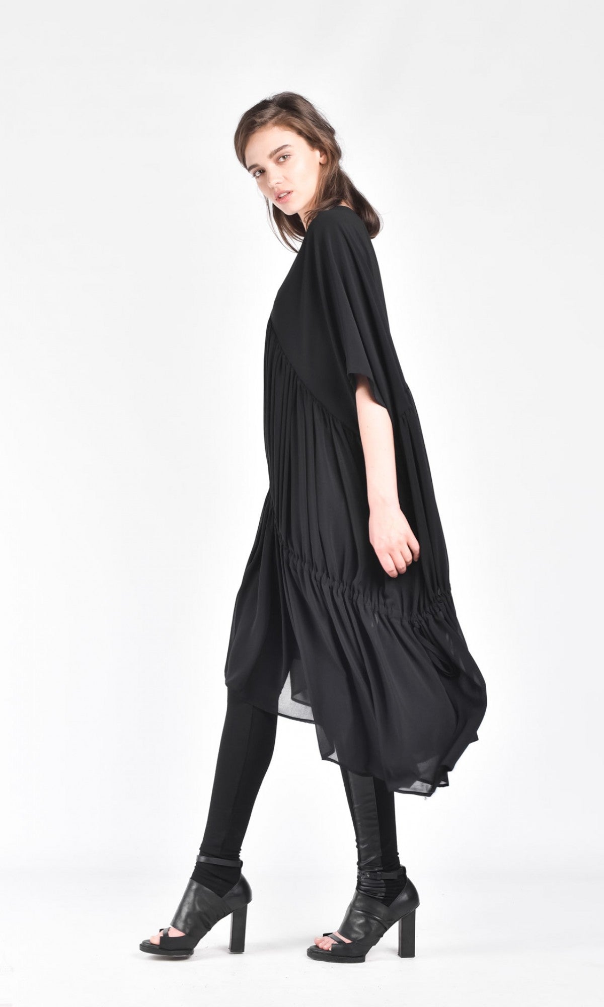 Maxi Chiffon Draped Dress