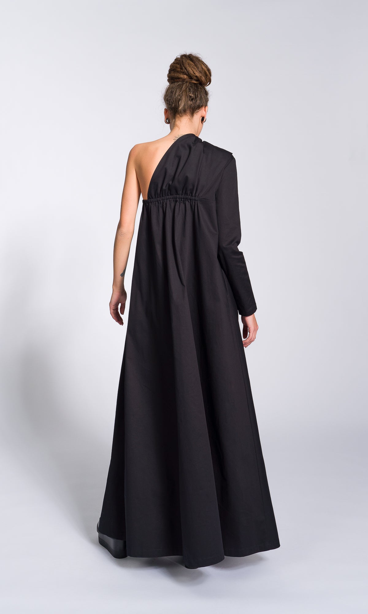 One Shoulder Maxi Dress with Belt - AAKASHA