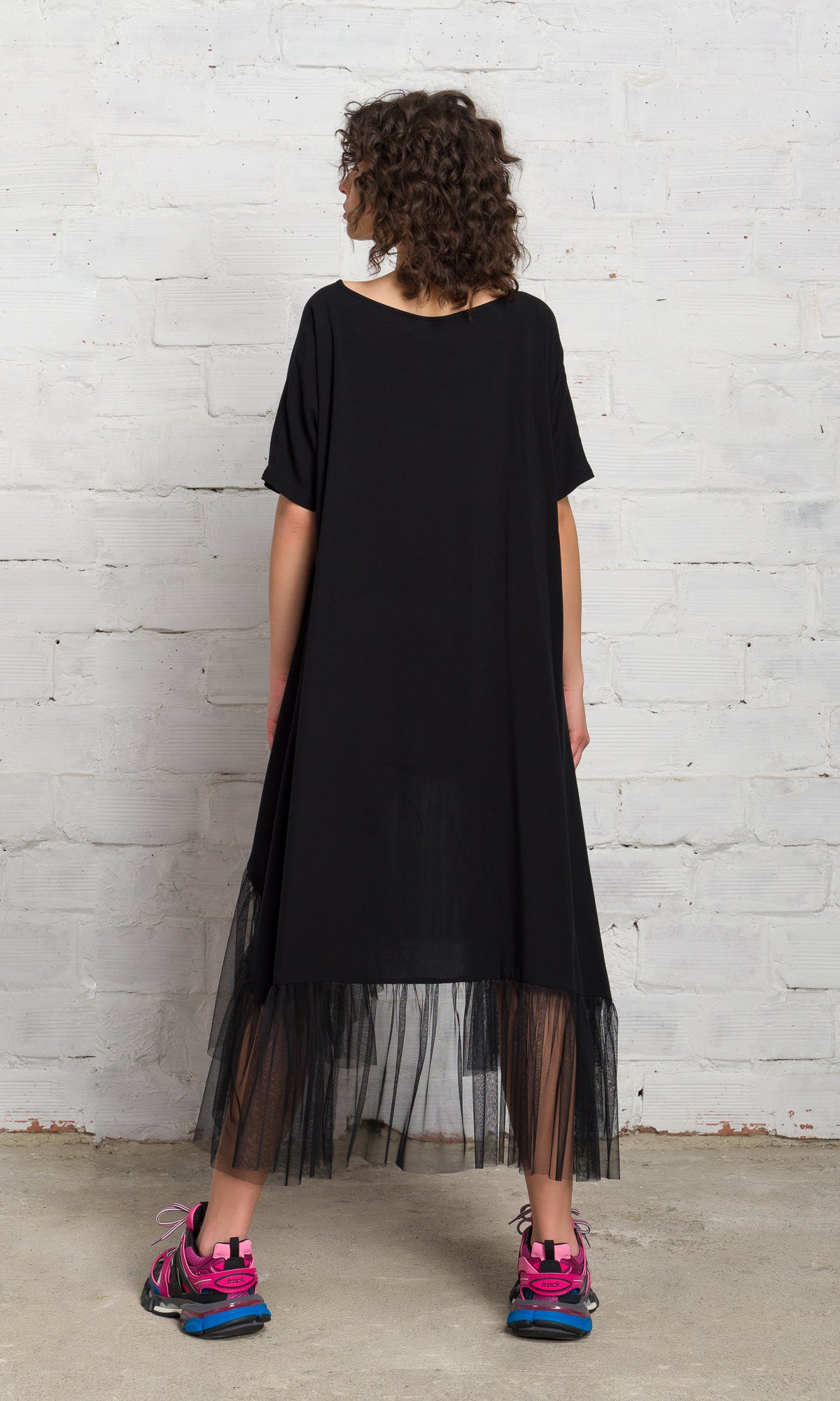 Oversized Tulle Hem Dress - AAKASHA