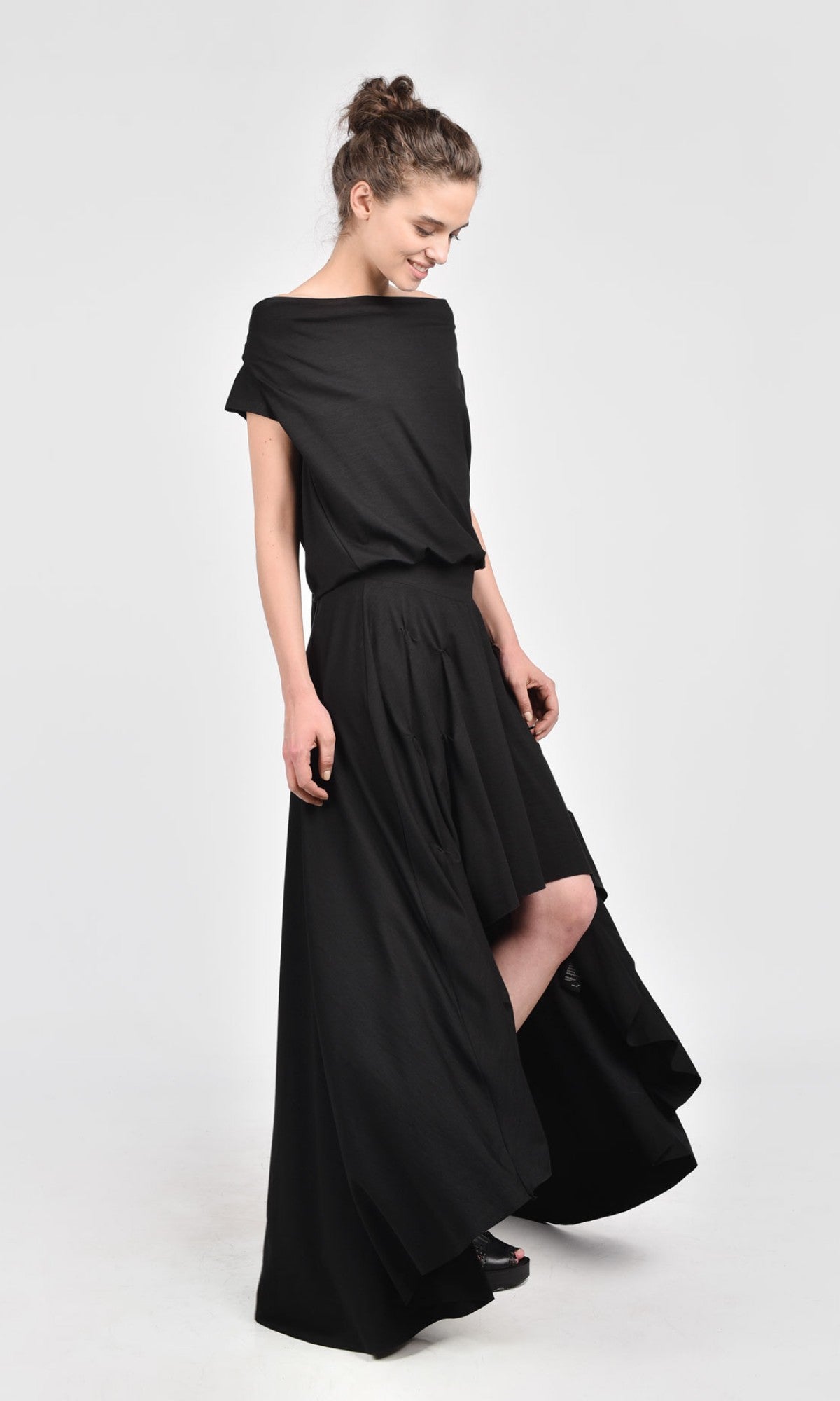 High Low Maxi Jersey Dress - AAKASHA