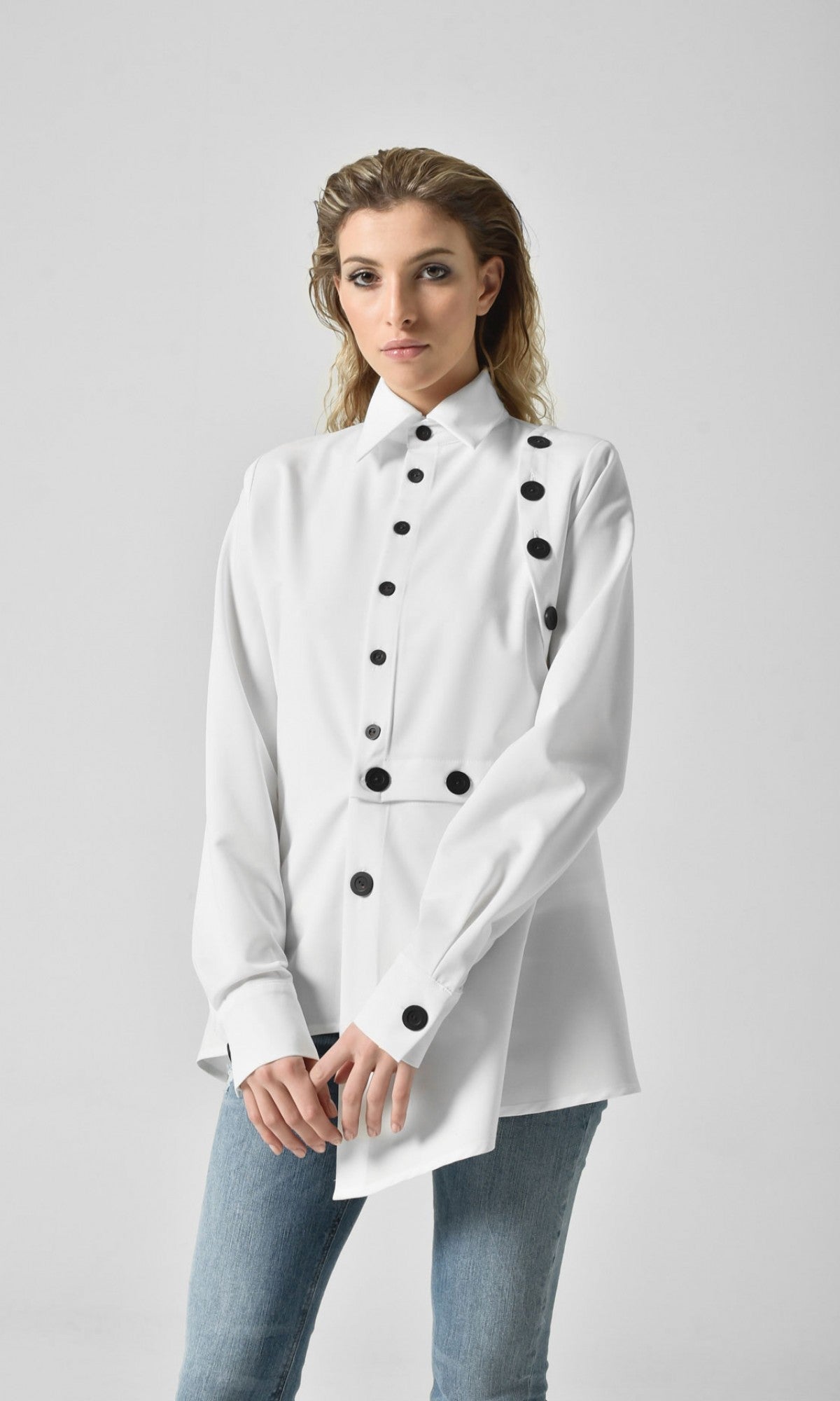 Extra Buttoned Long Sleeves Shirt - AAKASHA