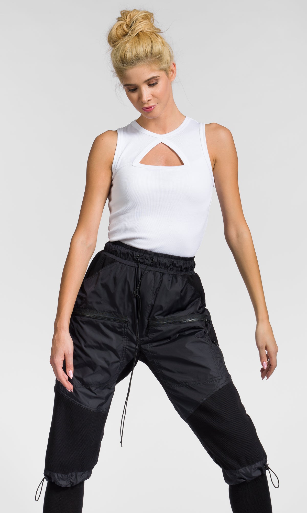 Sleeveless Triangle Cut-Out Top - AAKASHA