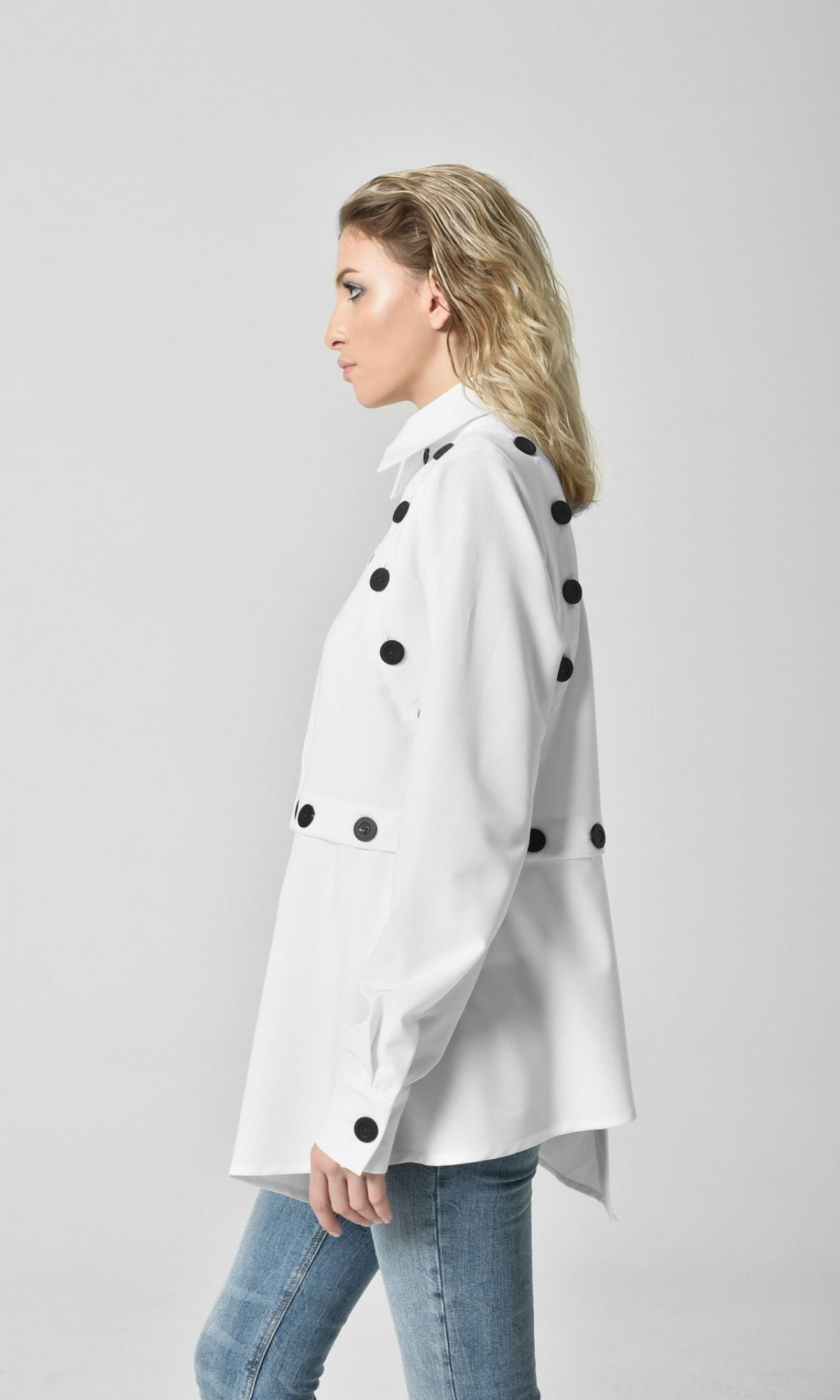 Extra Buttoned Long Sleeves Shirt - AAKASHA