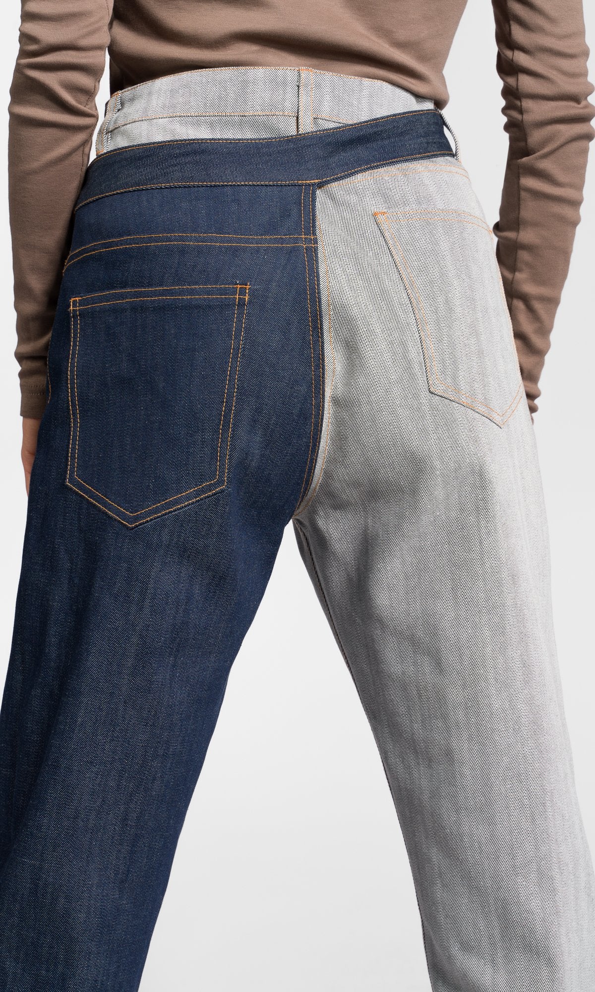 Detachable Two-Tone Jeans - AAKASHA