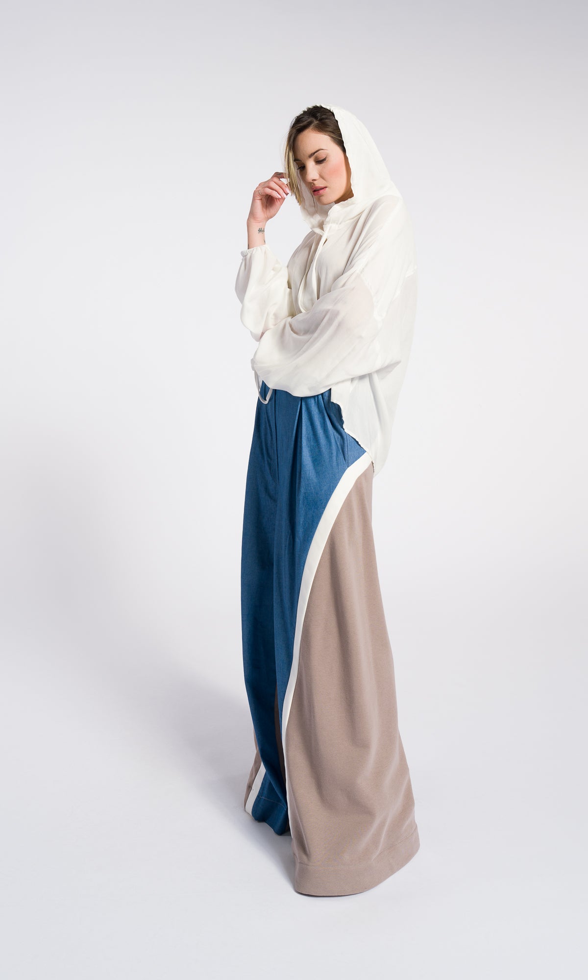 Oversize Shirt Extra Large Hooded Top Viscose Shirt with pockets and Buffon Wide Sleeves Summer Lightweight Bohemian Tunic