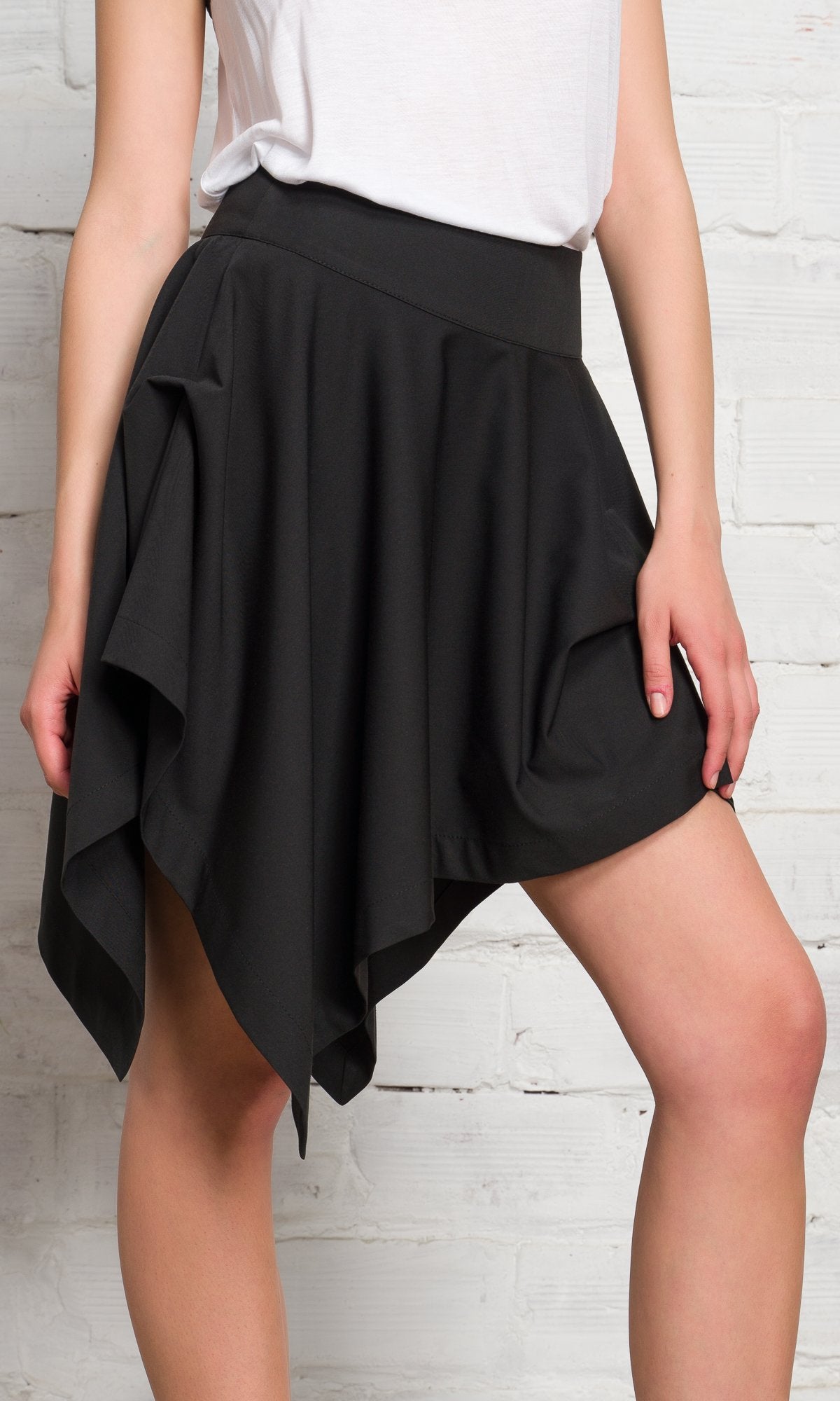 Mini Asymmetric Drapes Skirt - AAKASHA