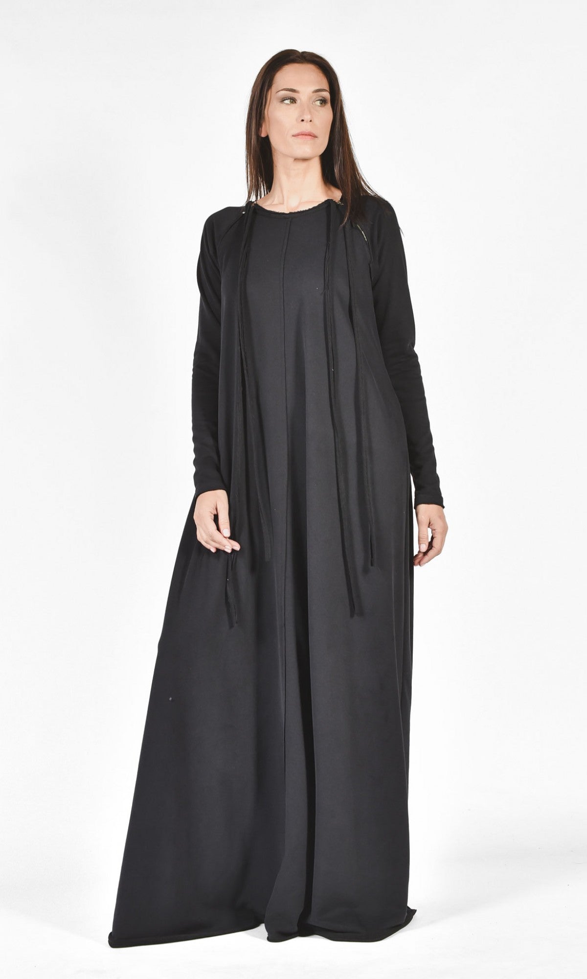 Cotton Maxi Dress with Side Pockets - AAKASHA