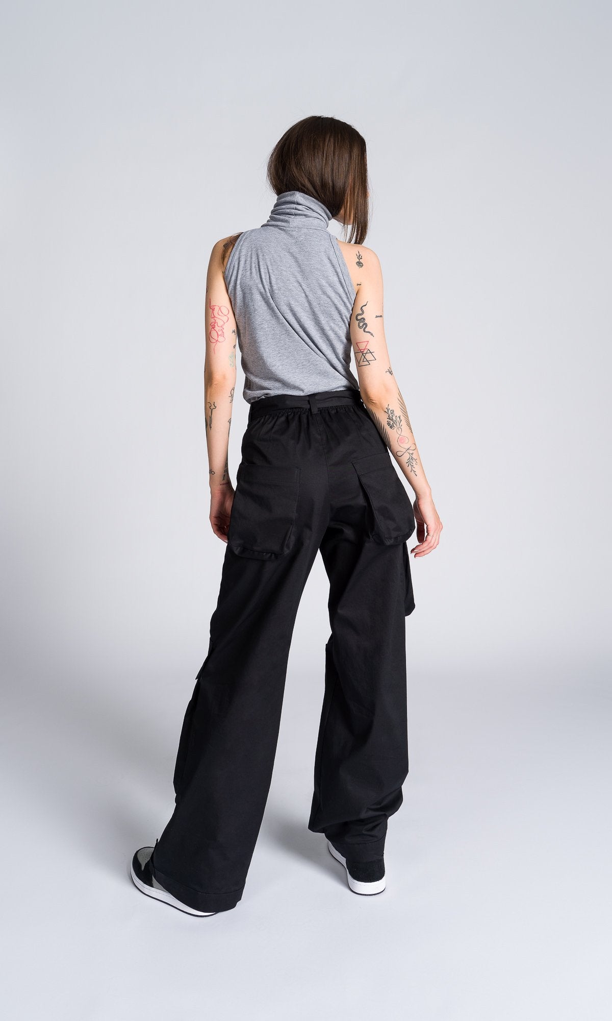 Wide Leg Cargo Pants - AAKASHA