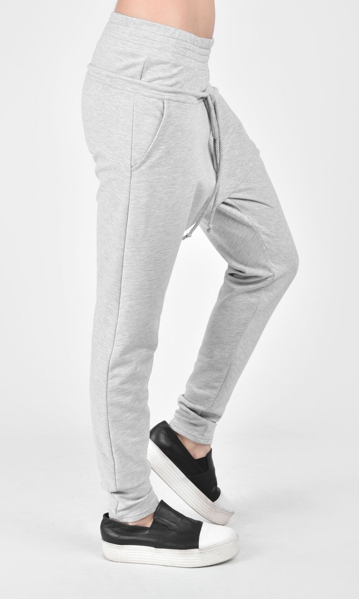 Double Waist Drop Crotch Pants - AAKASHA