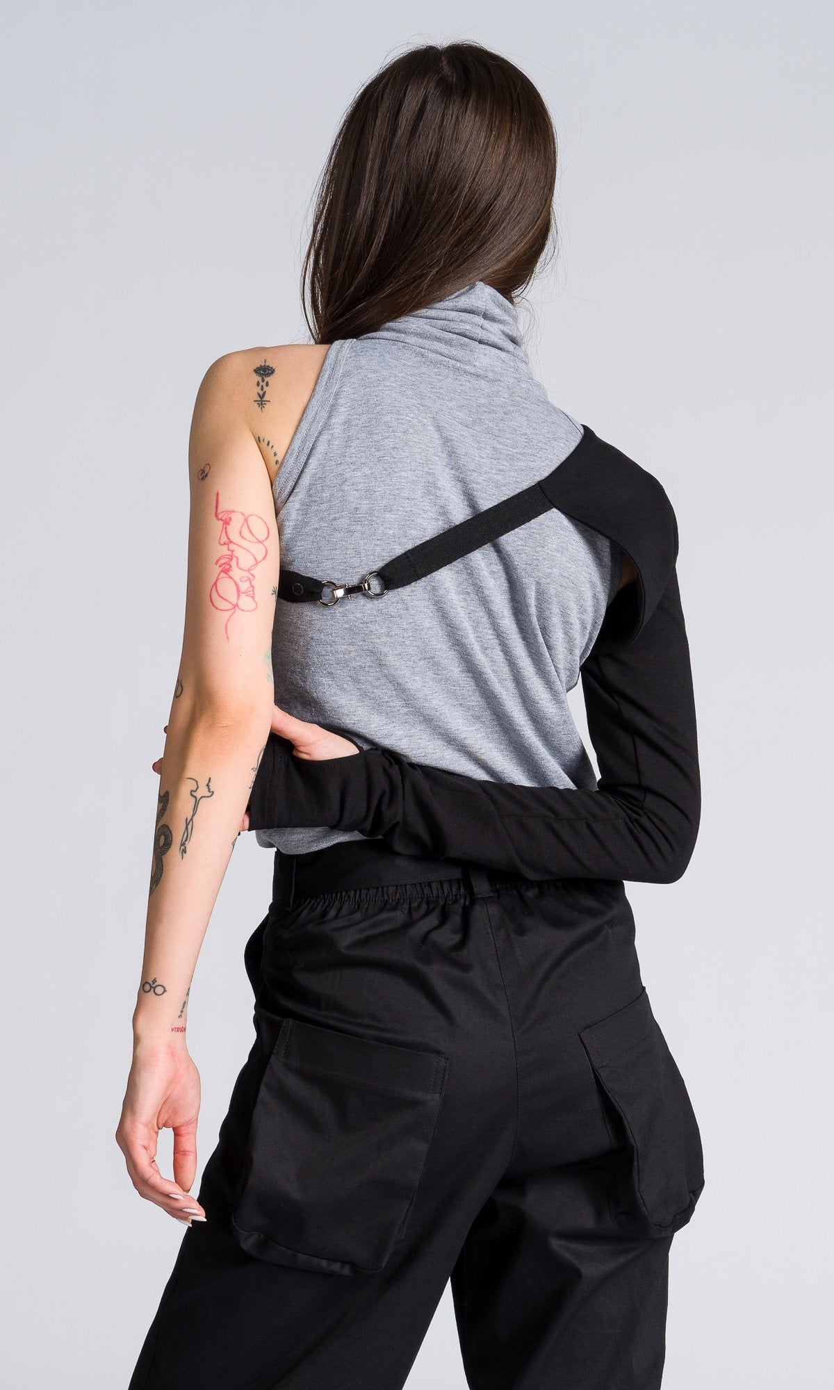 One Sleeve Harness Shrug - AAKASHA