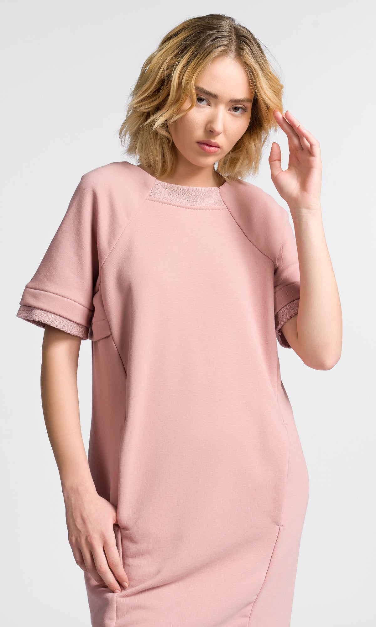 Short Sleeved Sweatshirt Dress