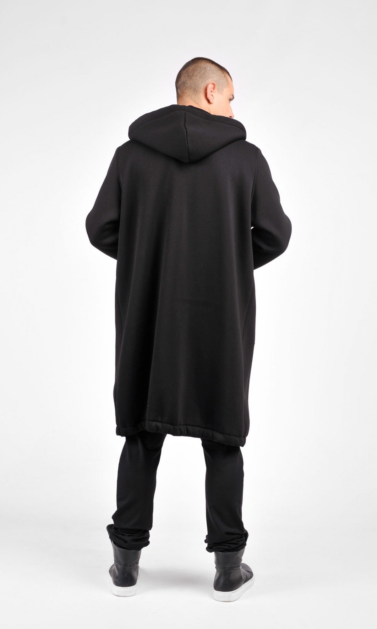 Long Zipper Hoodie Coat