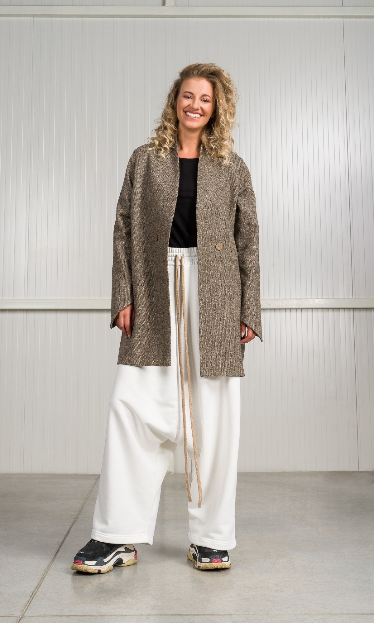 Donegal Tweed Cocoon Coat - AAKASHA