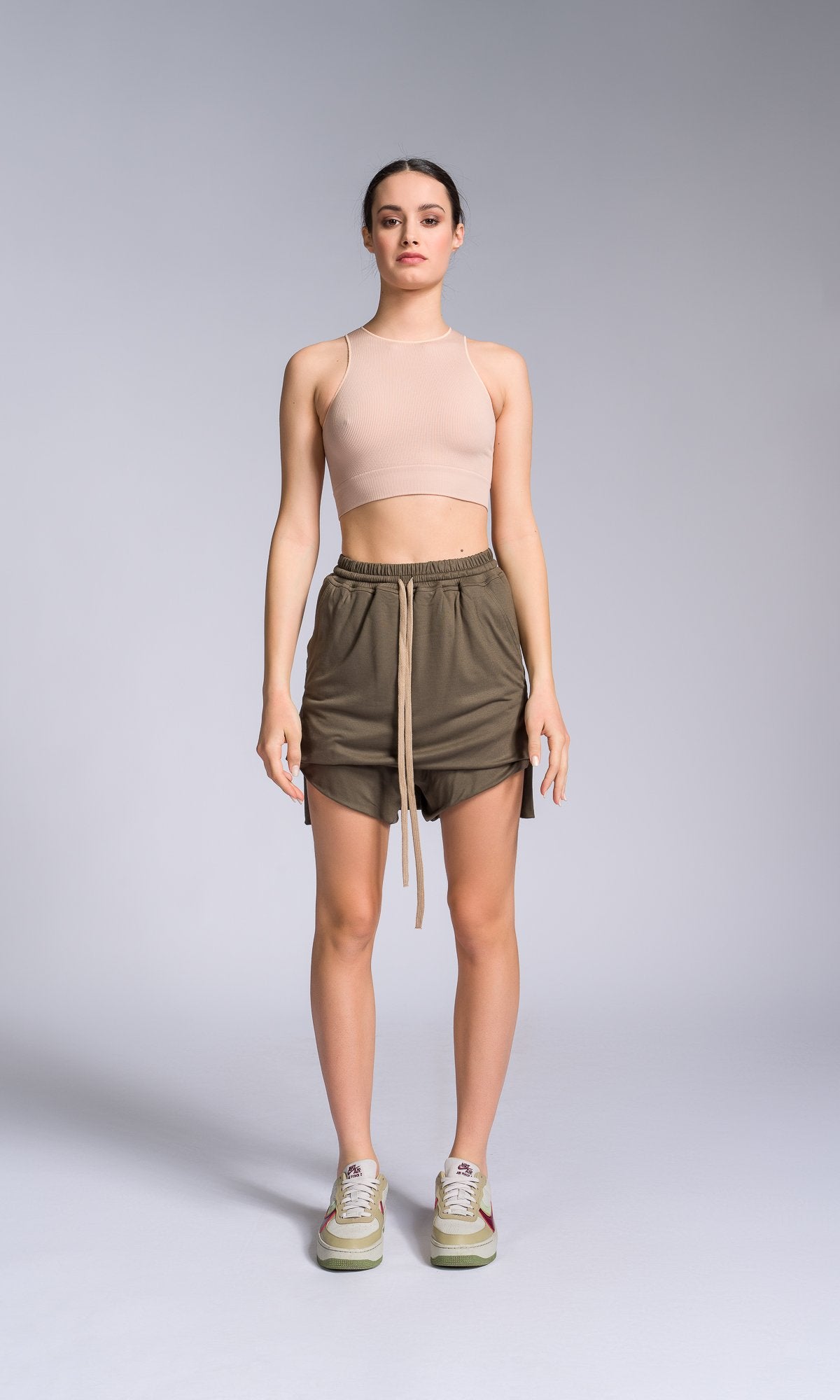 Shorts with Skirt Overlay - AAKASHA