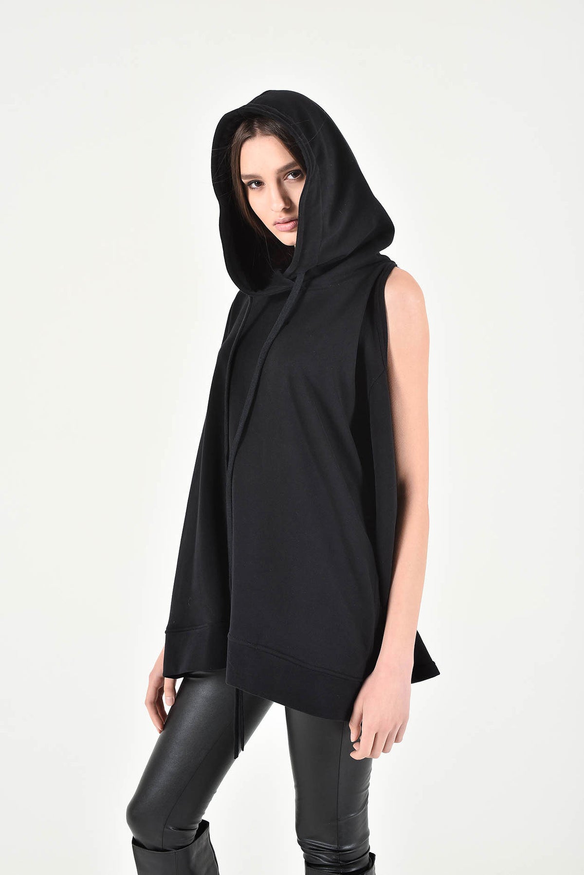 Extravagant Open Shoulder Hooded Sweatshirt