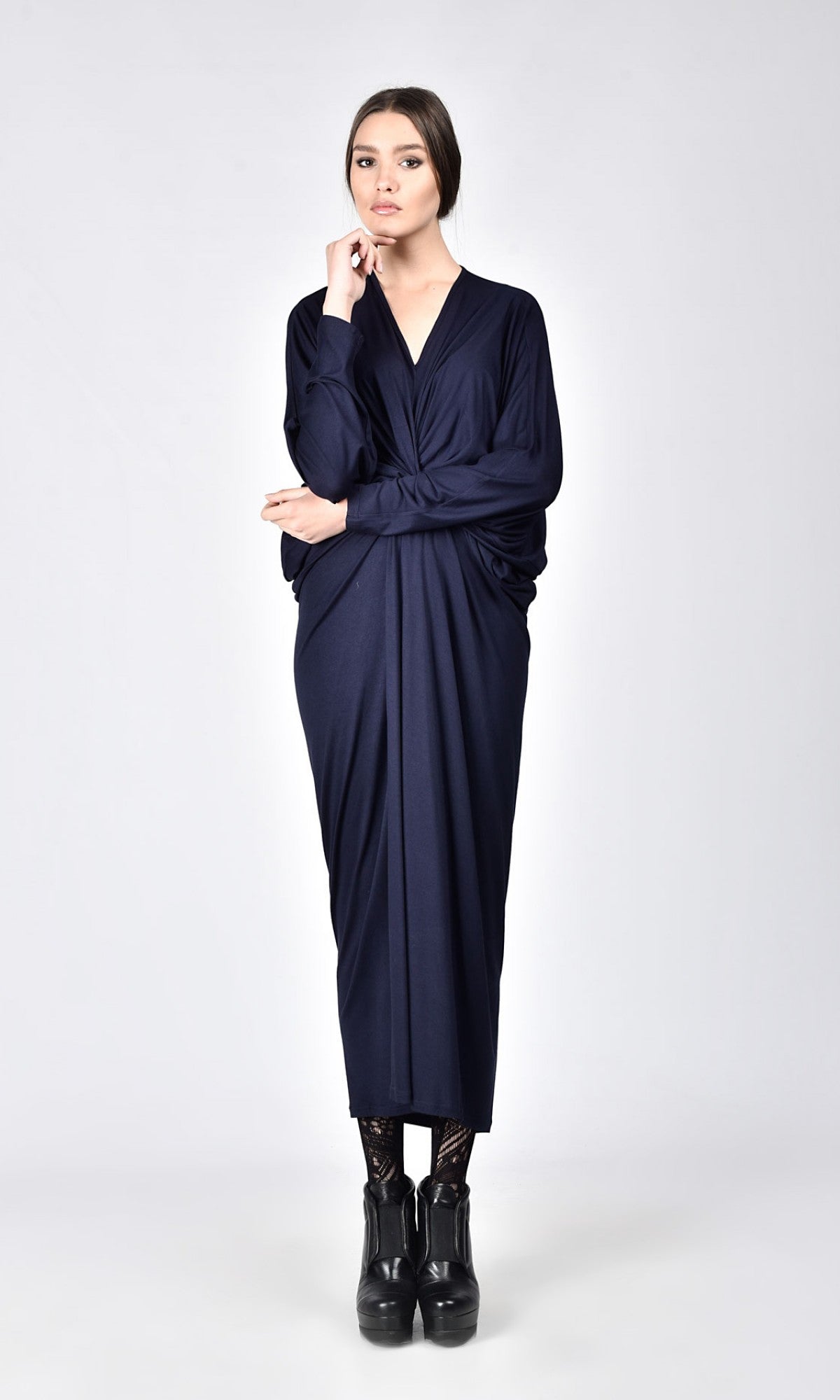 Maxi Kaftan Dress with Batwing Sleeves - AAKASHA