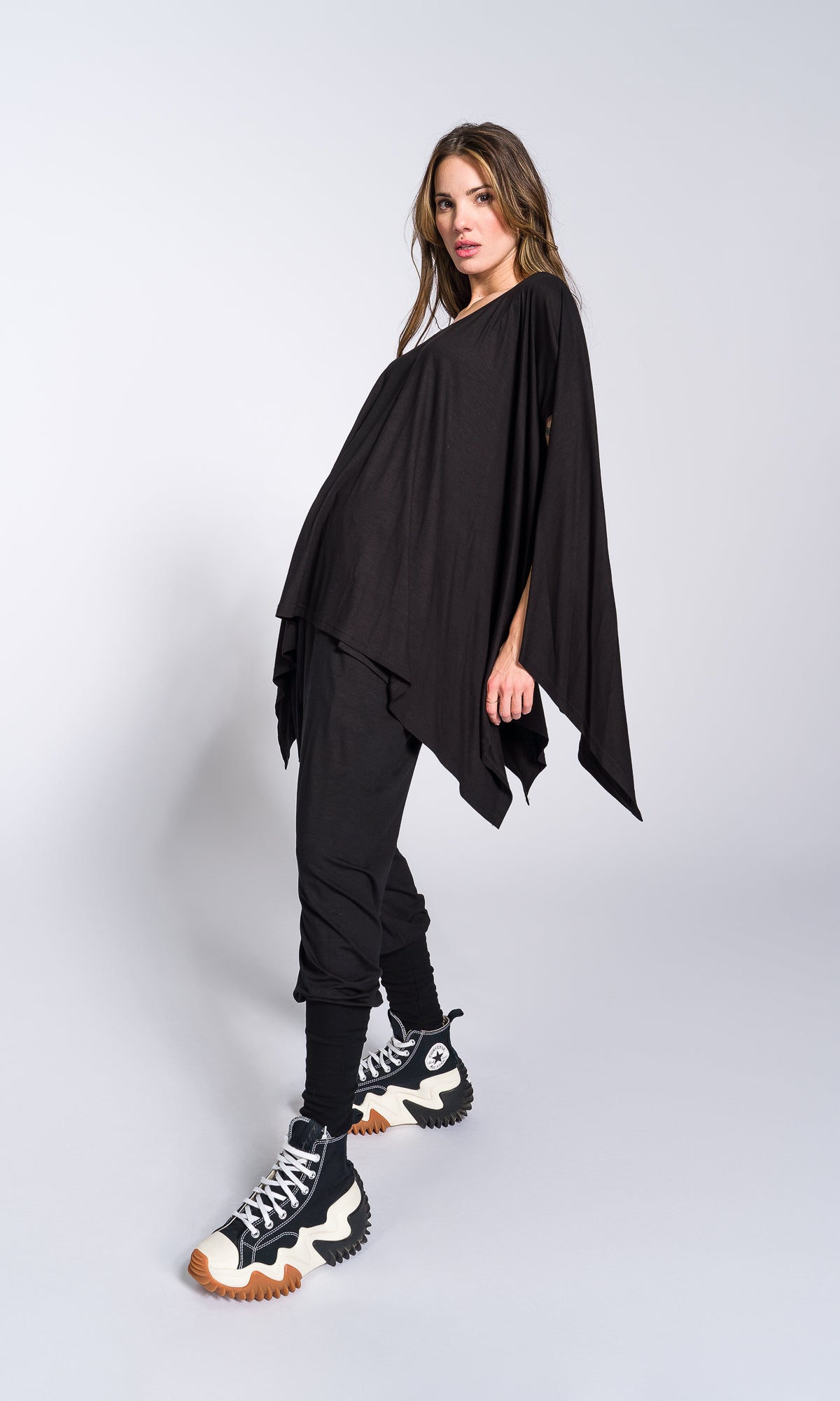 Loose Top with Handkerchief Hem