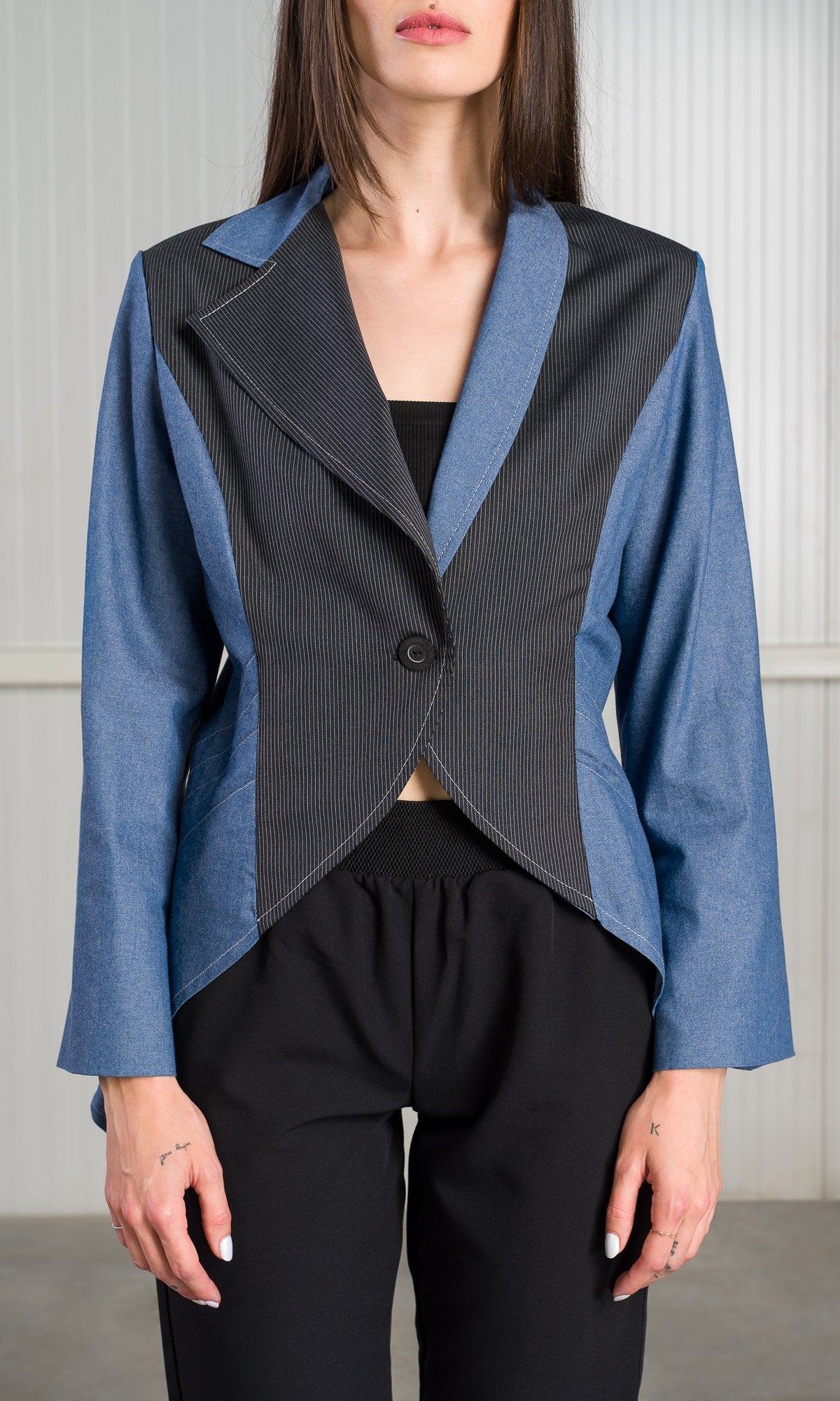 Single Buttoned Short Blazer - AAKASHA