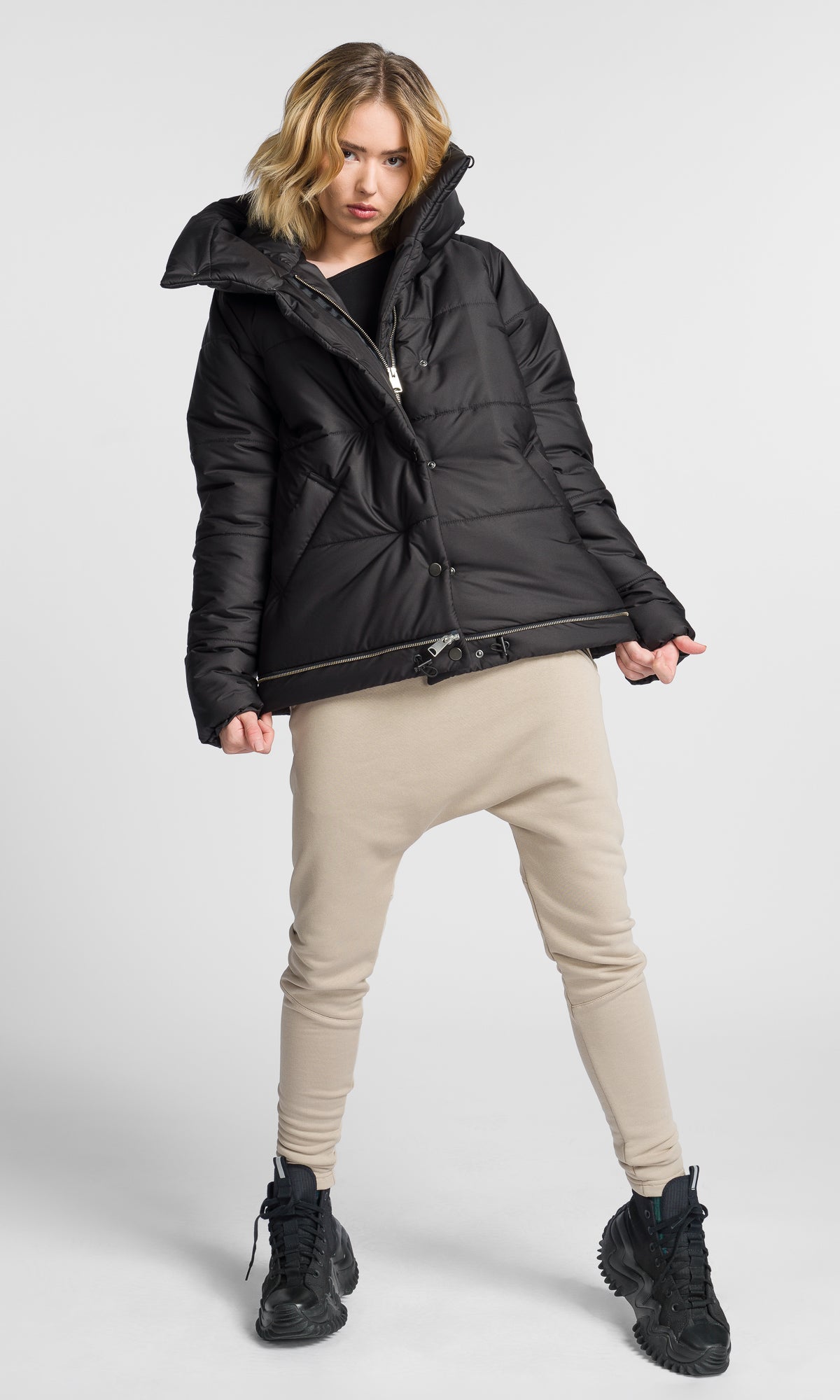 Detachable Straight Quilted Jacket