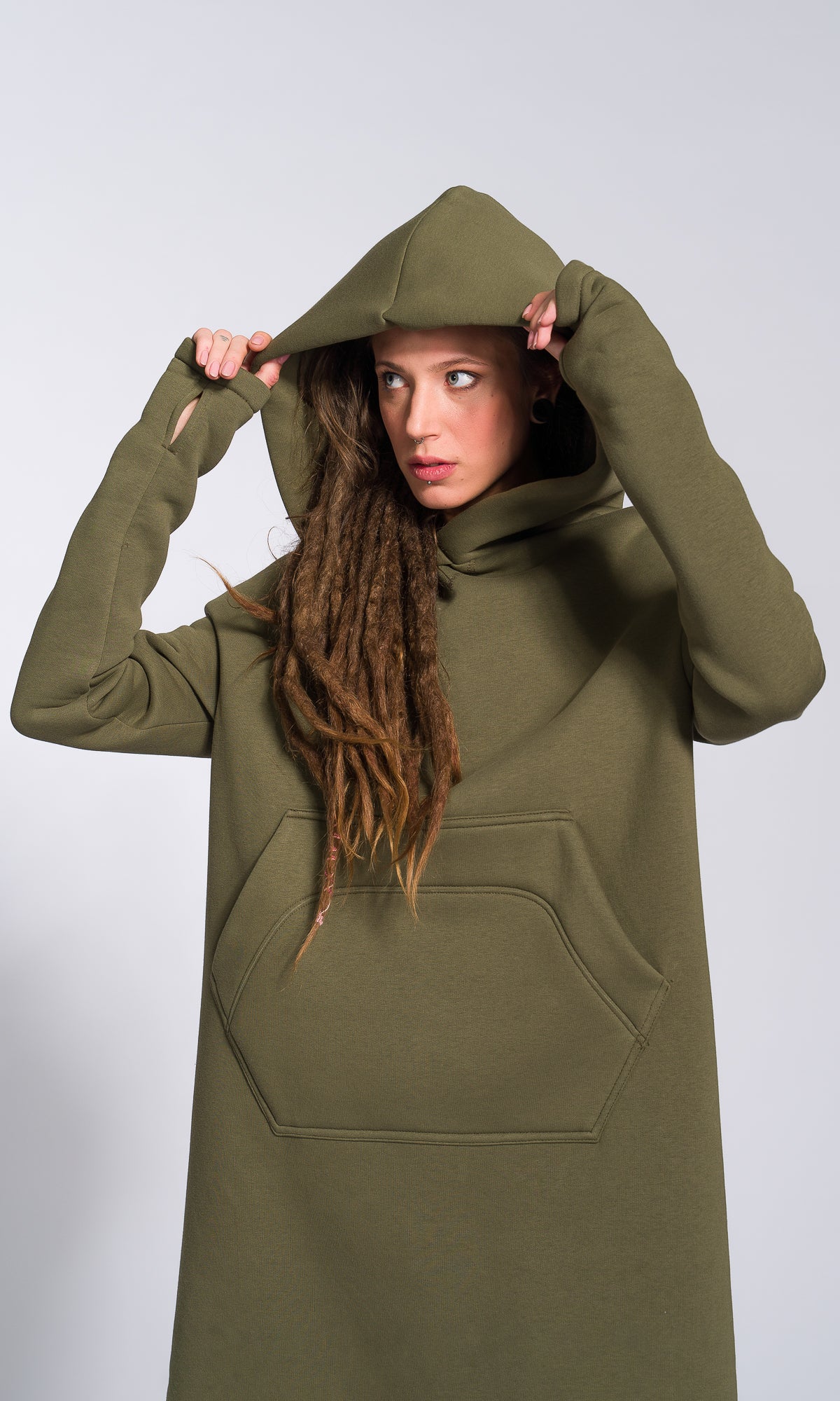 Asymmetric Maxi Hoodie - AAKASHA