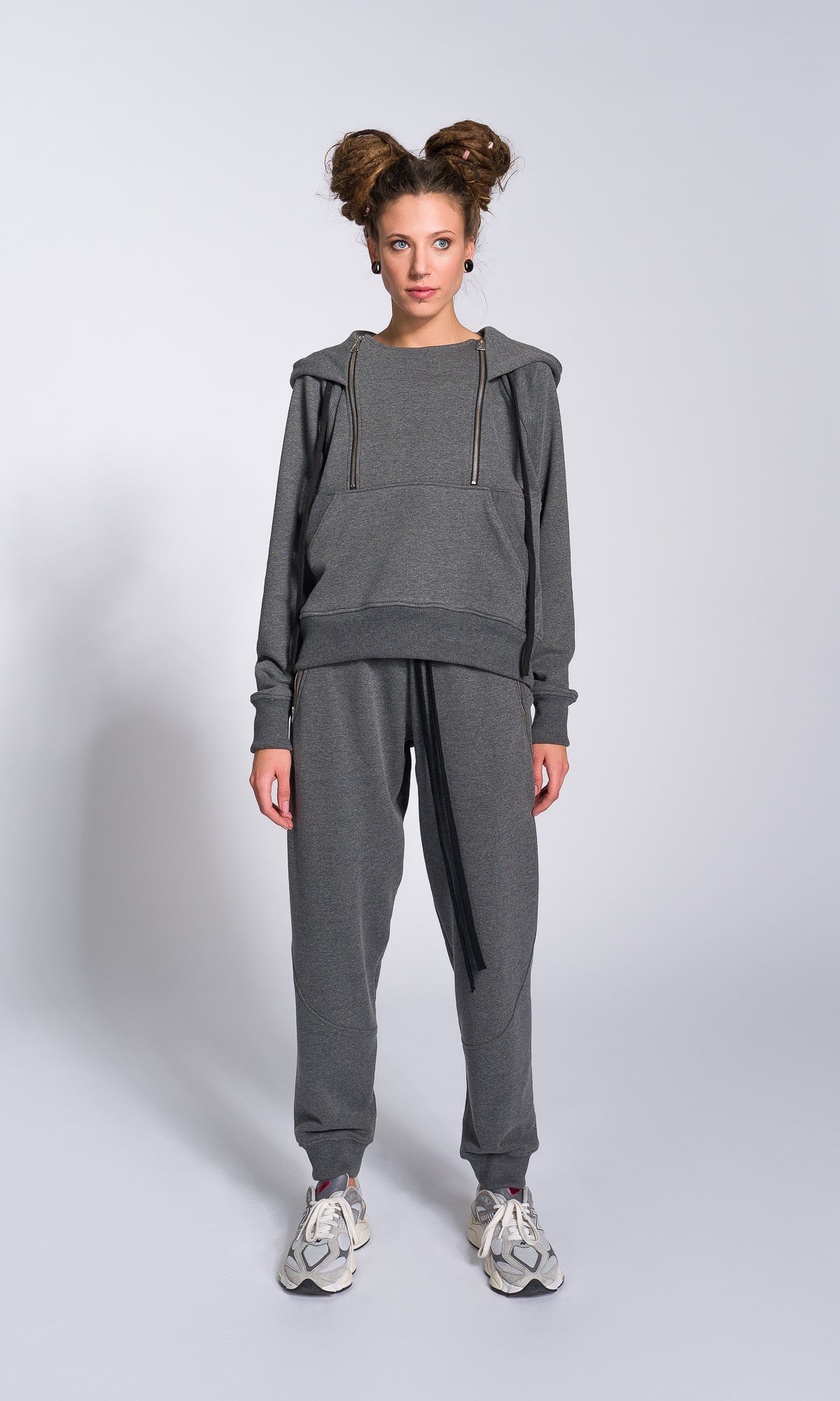 Cuffed Sweatpants with Pockets - AAKASHA