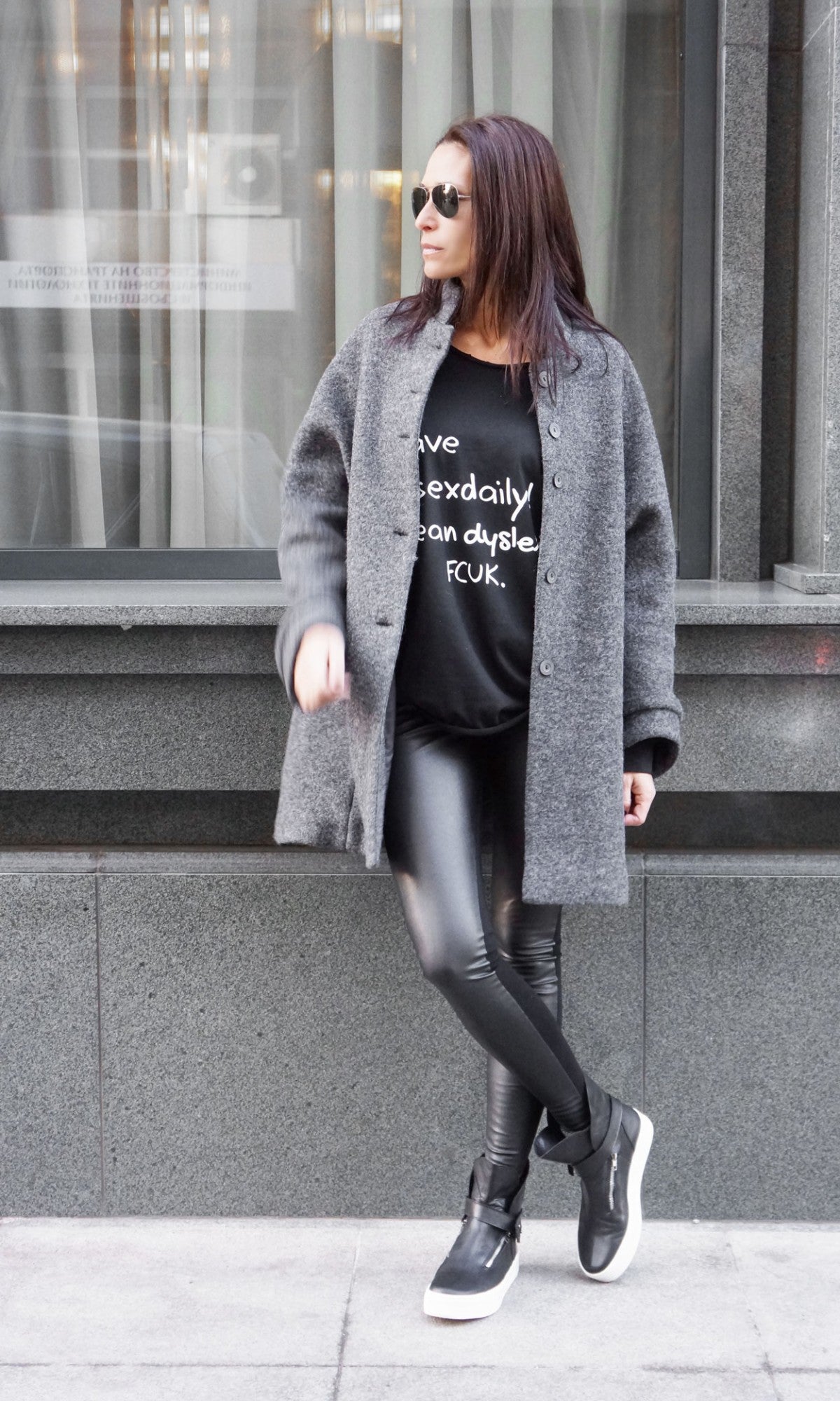 Elegant Straight Wool Coat