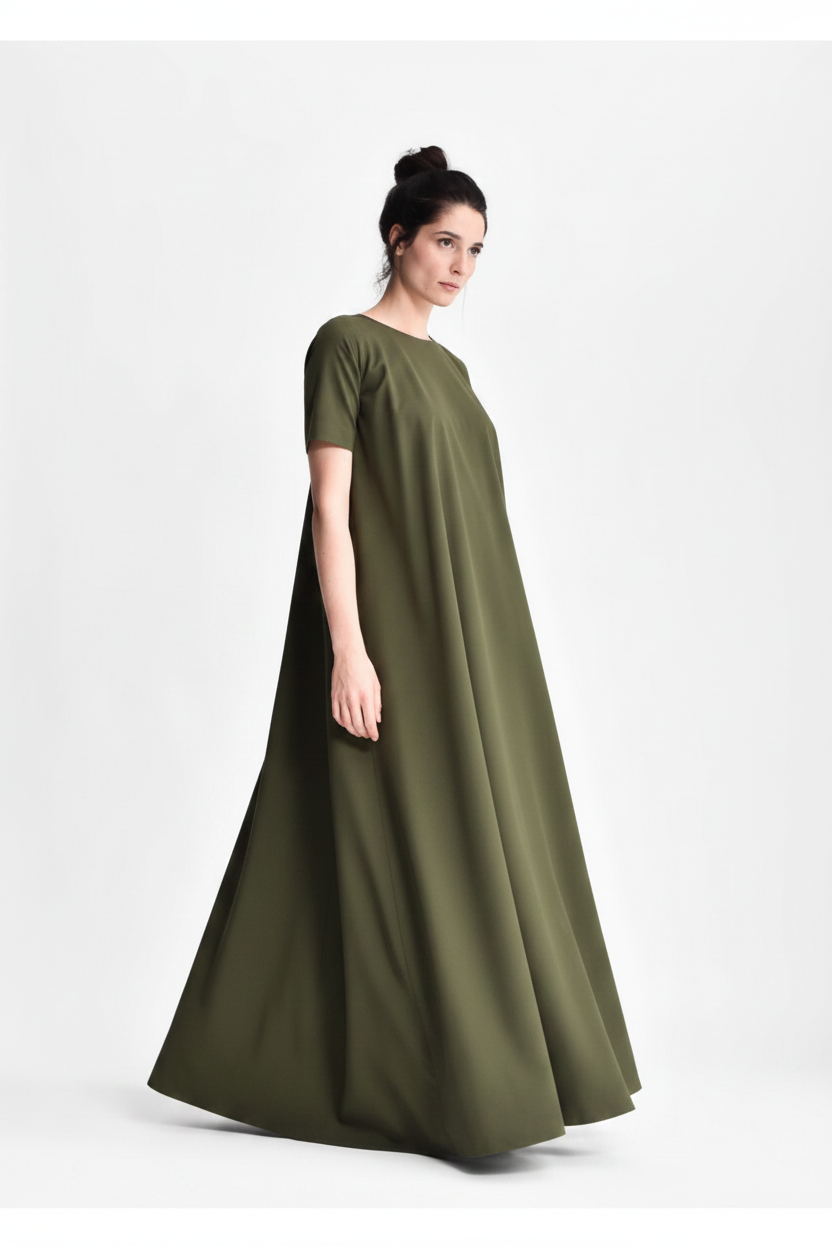 Short Sleeved Maxi Dress