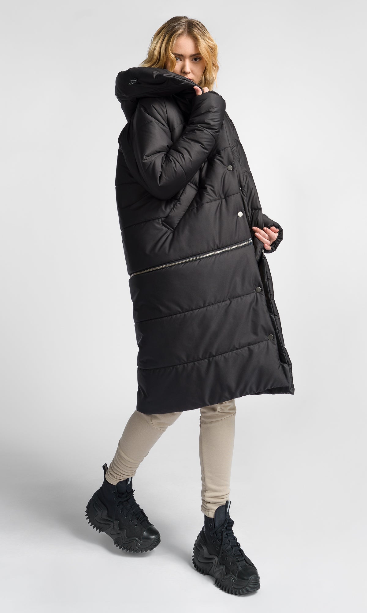 Detachable Straight Quilted Jacket