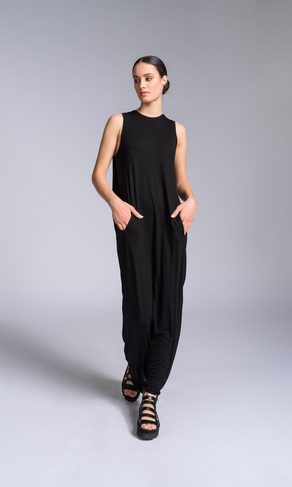 Jersey Column Dress with Folded Sides - AAKASHA