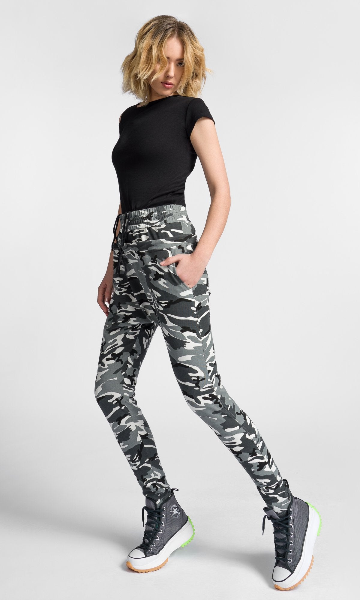 Double Waist Drop Crotch Pants - AAKASHA