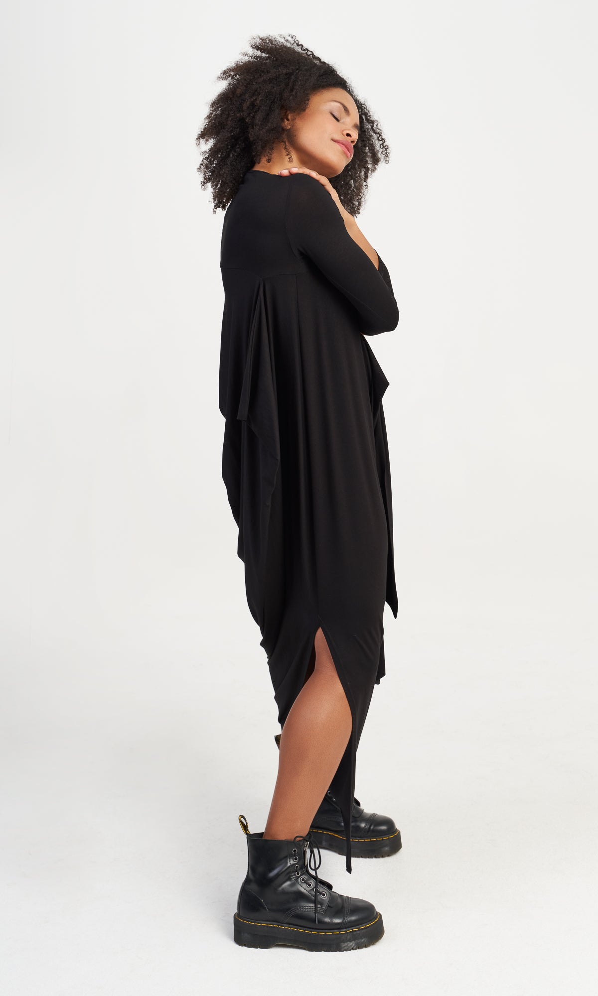 Long Asymmetric Dress with Side Slit