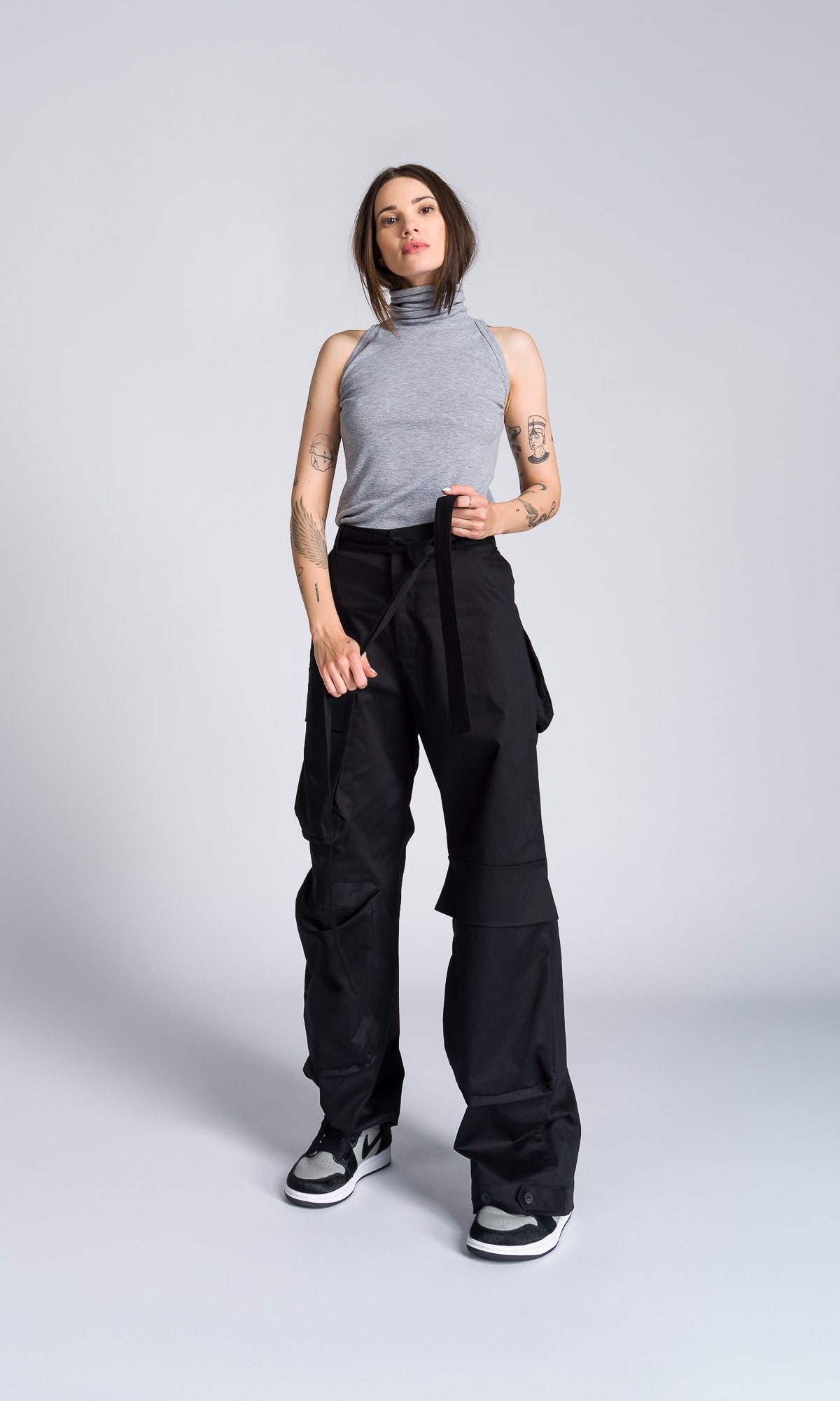 Wide Leg Cargo Pants - AAKASHA