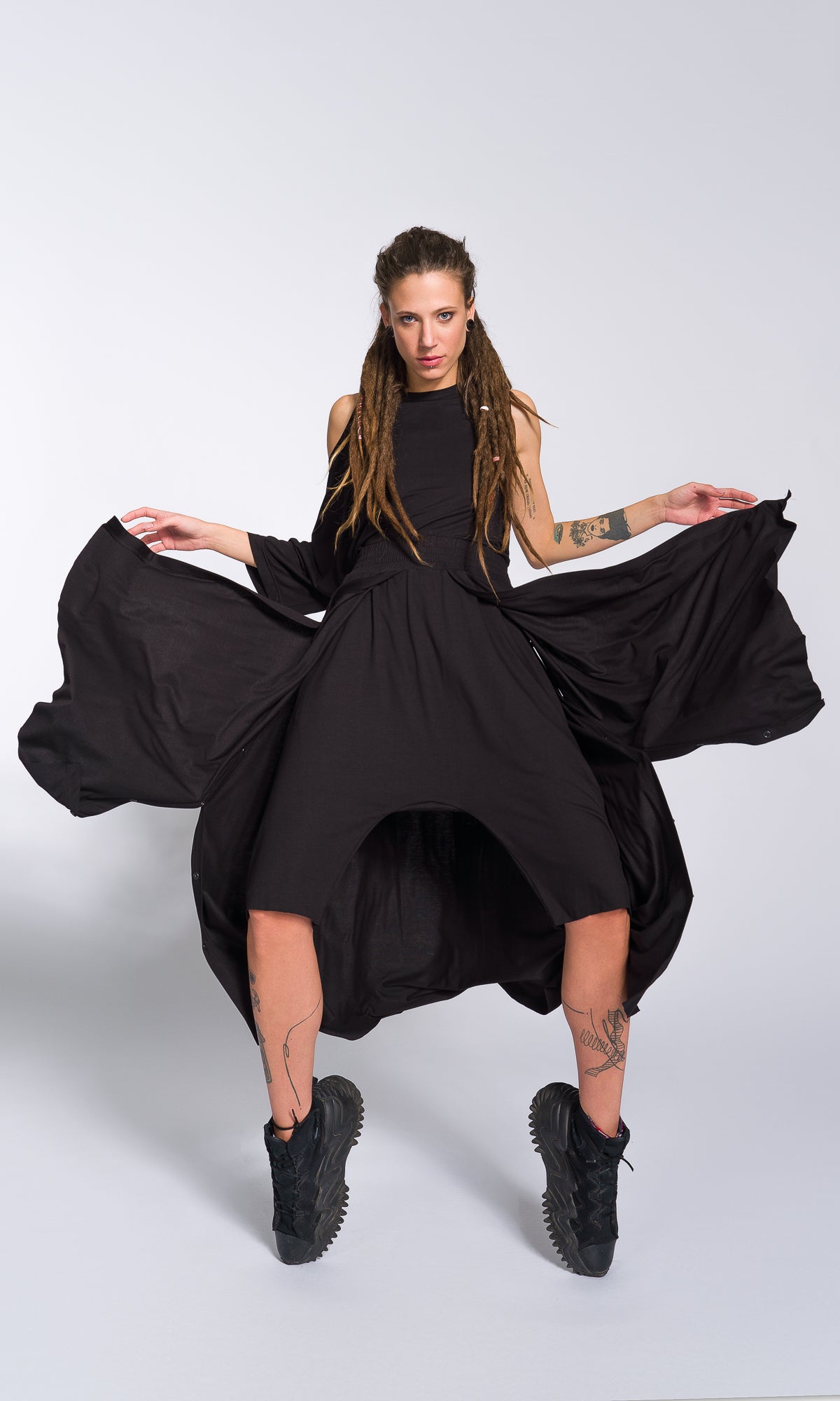 Cape Pants with Side Buttons - AAKASHA