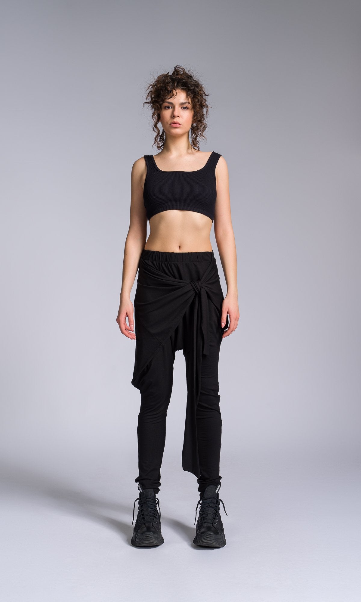 Jersey Wrap Pants with Slim Leg - AAKASHA