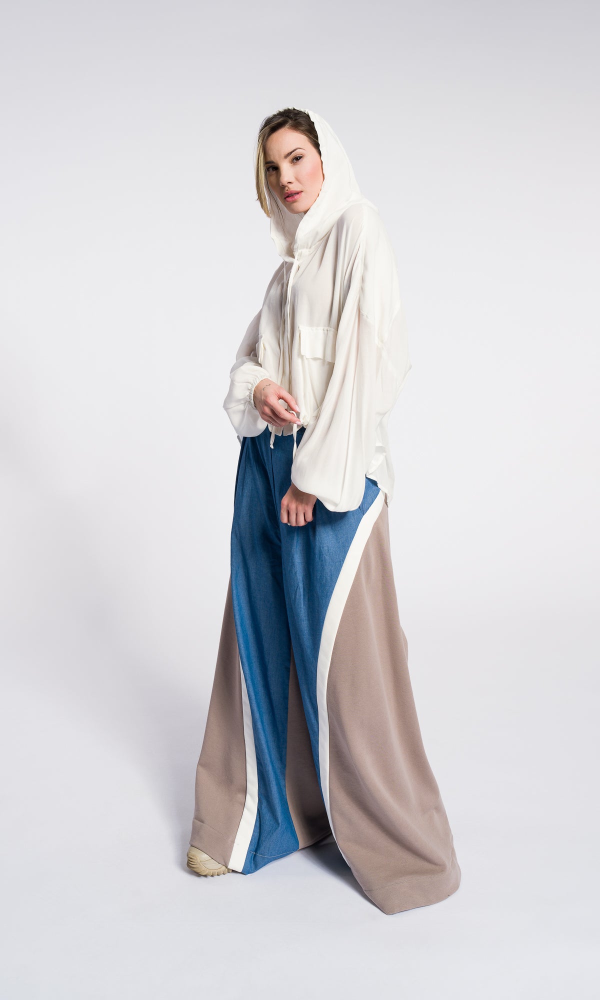 Oversize Shirt Extra Large Hooded Top Viscose Shirt with pockets and Buffon Wide Sleeves Summer Lightweight Bohemian Tunic