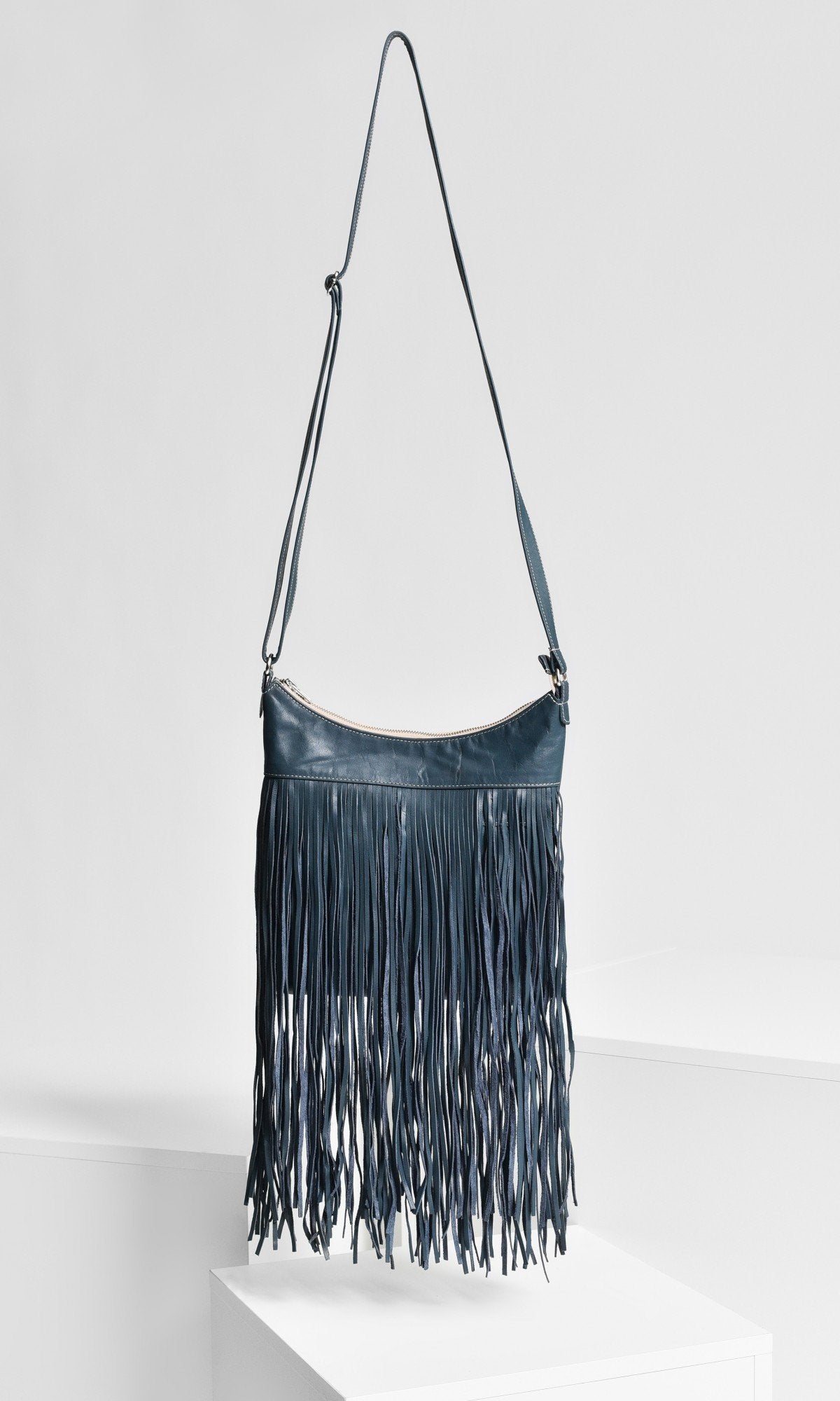 Fringe Leather Crossbody Bag